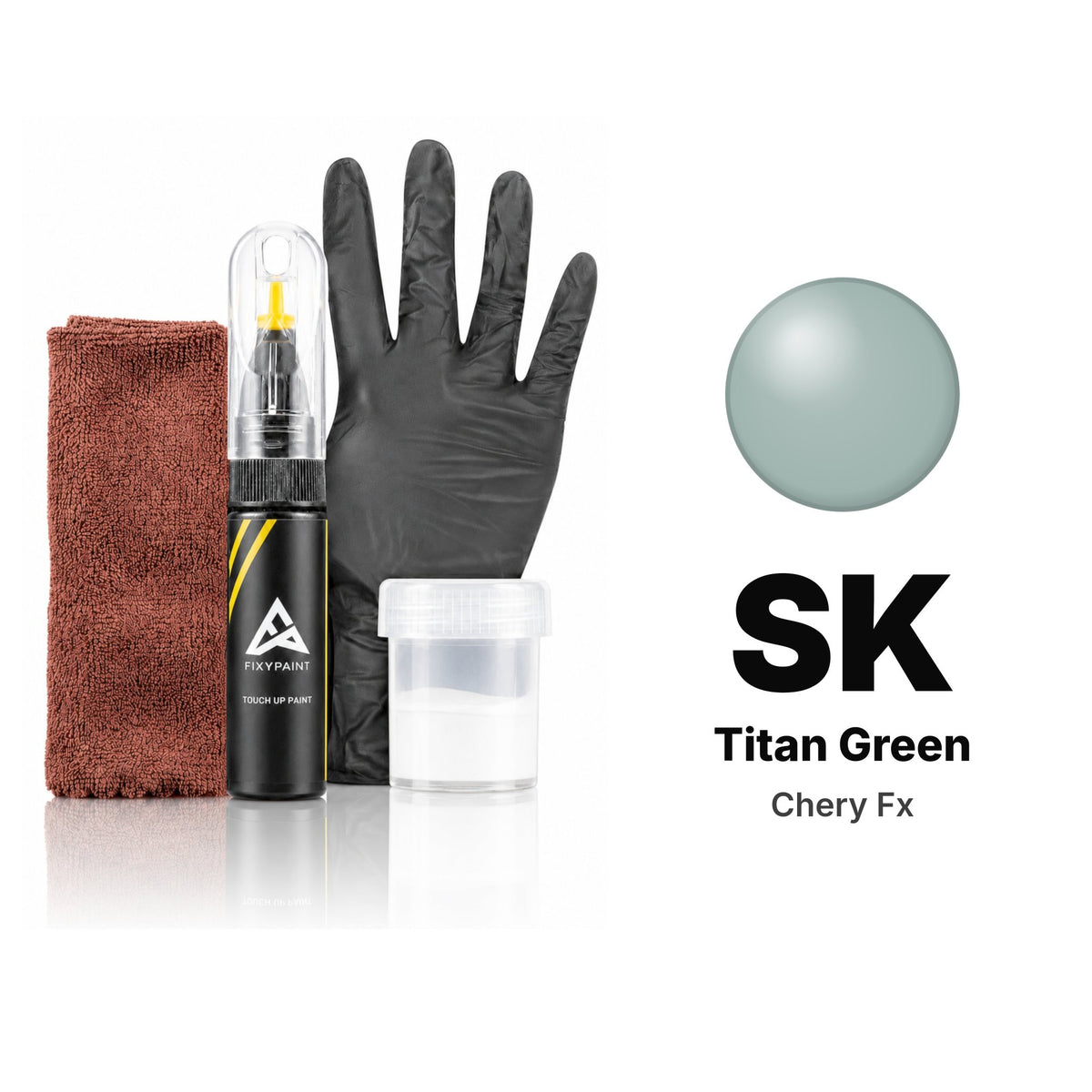 Touch-up paint for Chery FX SK Titan Green, Complete kit