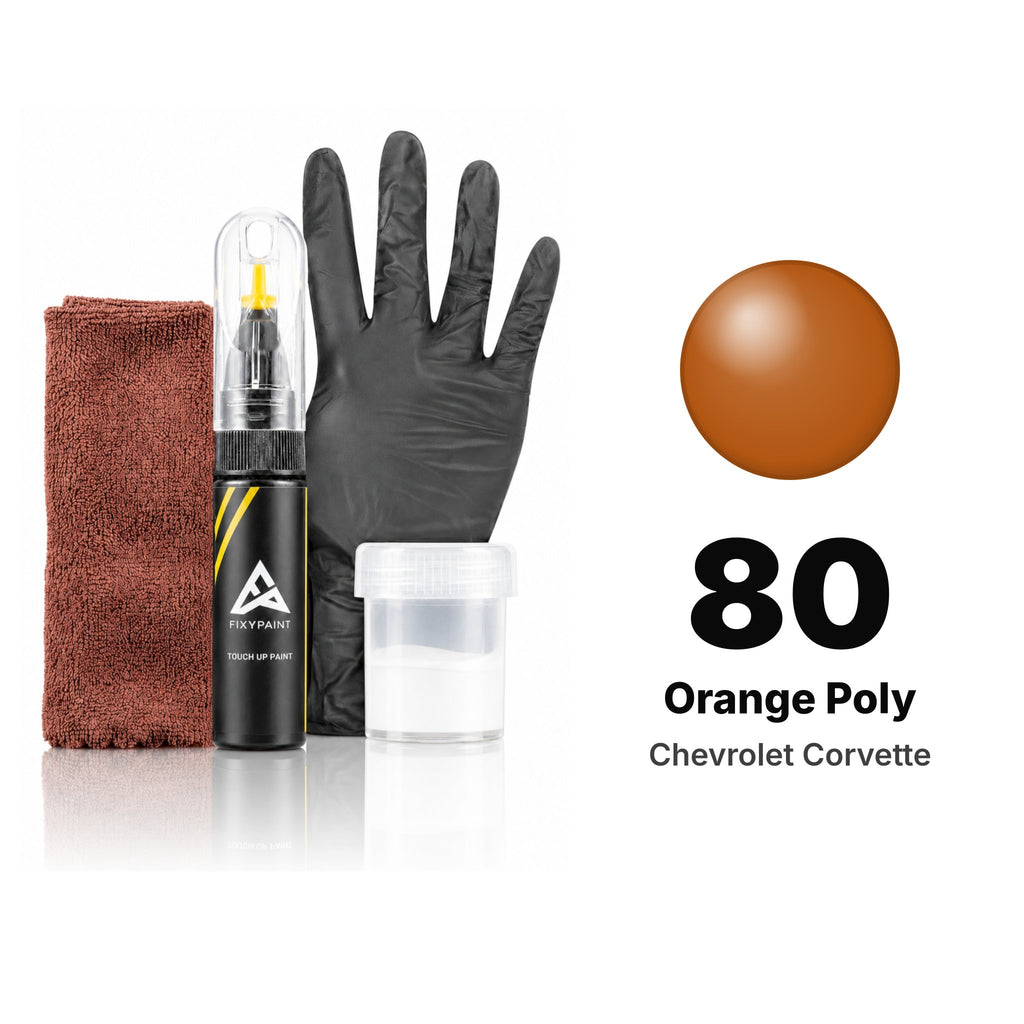 Touch-up paint for Chevrolet Corvette 80 Orange Poly, Complete kit
