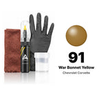 Touch-up paint for Chevrolet Corvette 91 War Bonnet Yellow, Complete kit