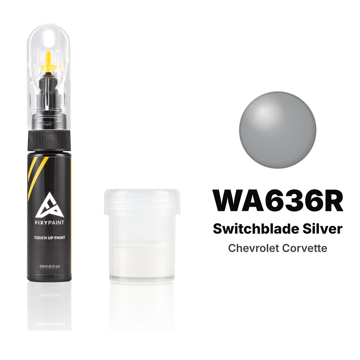 Touch-up paint for Chevrolet Corvette WA636R Switchblade Silver, Standard kit