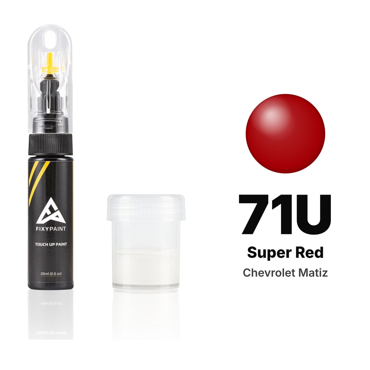 Touch-up paint for Chevrolet Matiz 71U Super Red, Standard kit