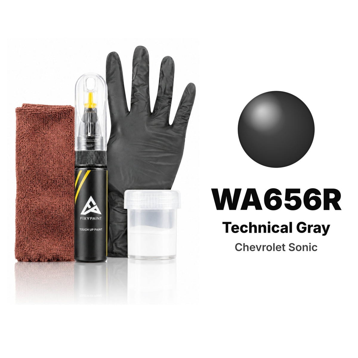 Touch-up paint for Chevrolet Sonic WA656R Technical Gray, Complete kit