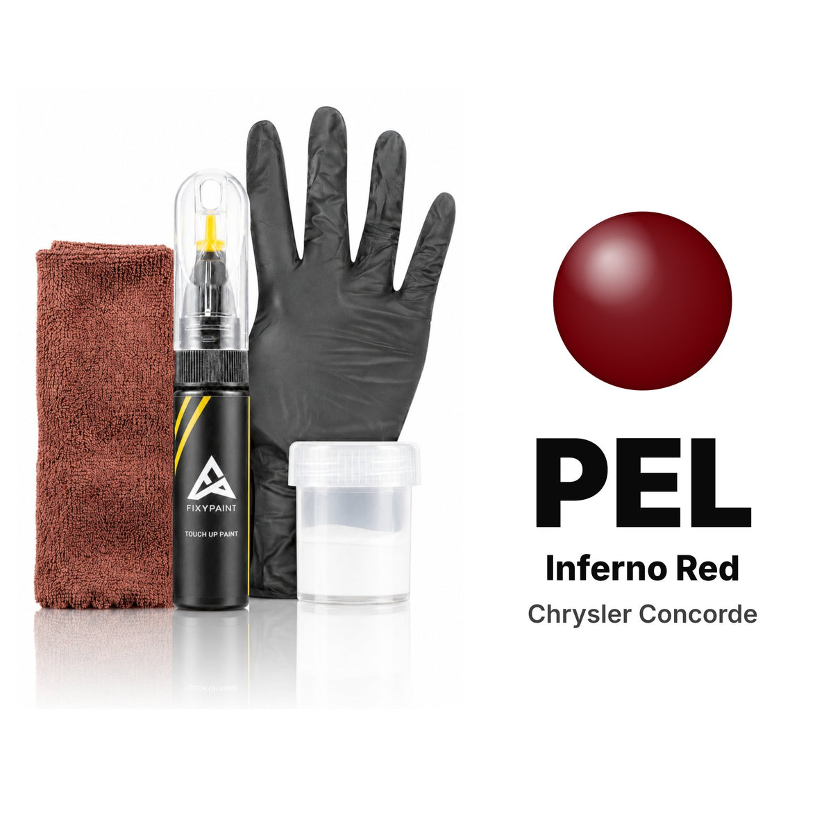 Touch-up paint for Chrysler Concorde PEL Inferno Red, Complete kit
