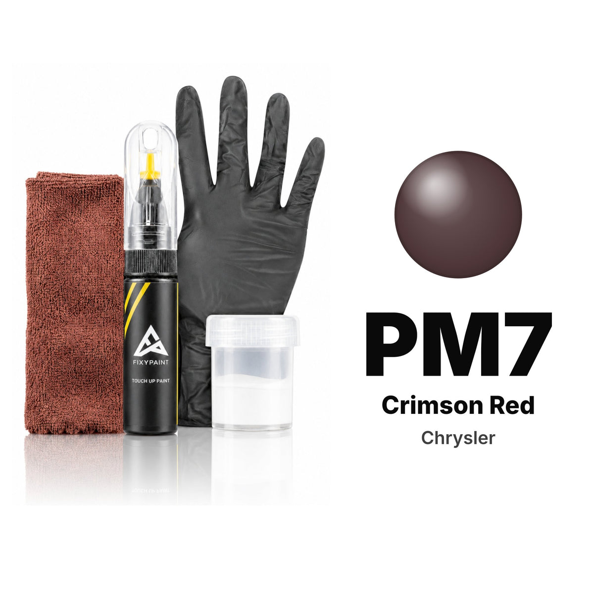 Touch-up paint for Chrysler PM7 Crimson Red, Complete kit