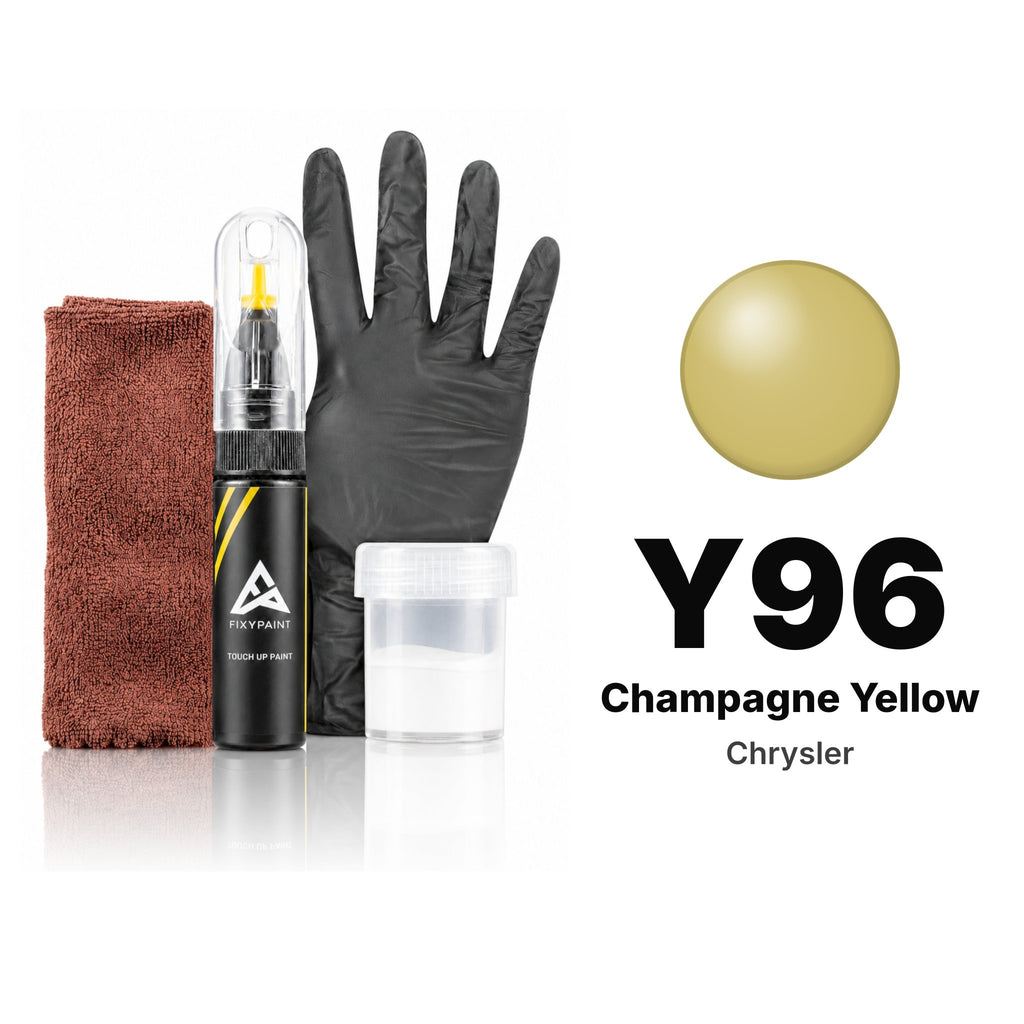 Touch-up paint for Chrysler Y96 Champagne Yellow, Complete kit
