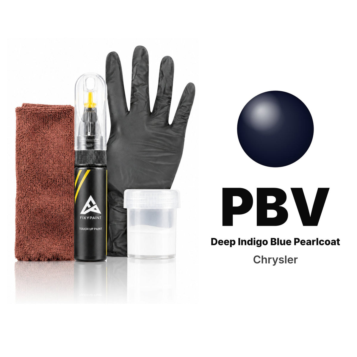 Touch-up paint for Chrysler PBV Deep Indigo Blue Pearlcoat, Complete kit