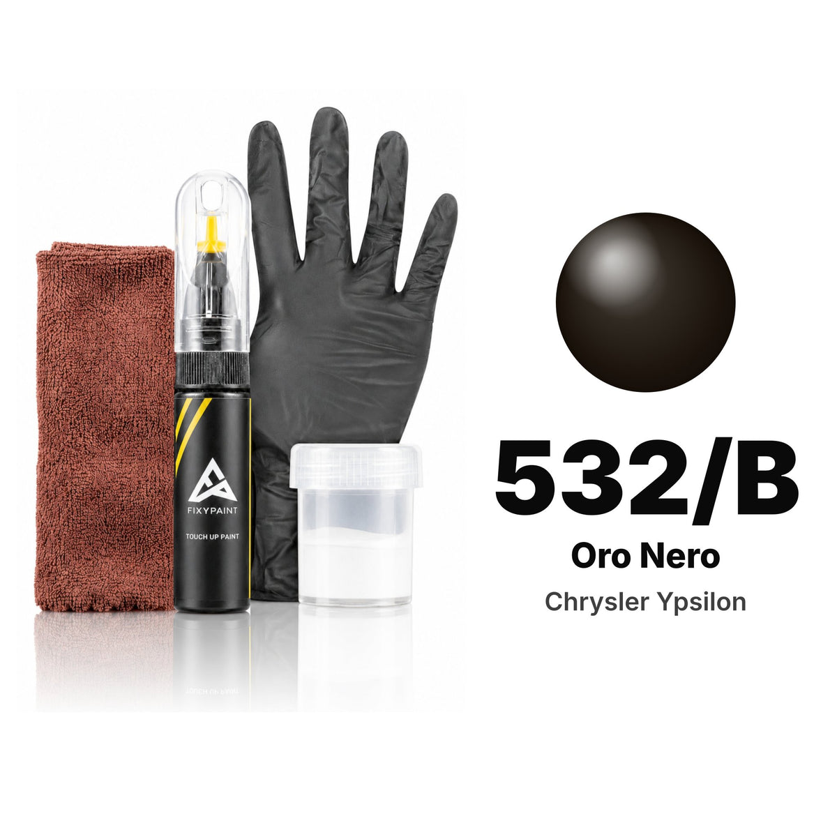 Touch-up paint for Chrysler Ypsilon 532/B Oro Nero, Complete kit