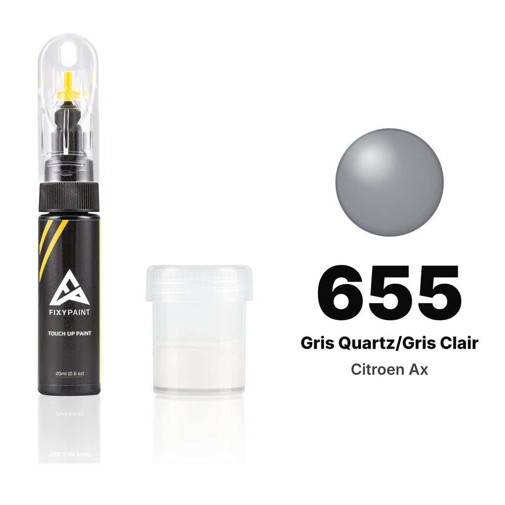 Touch-up paint for Citroen AX 655 Gris Quartz/Gris Clair, Standard kit