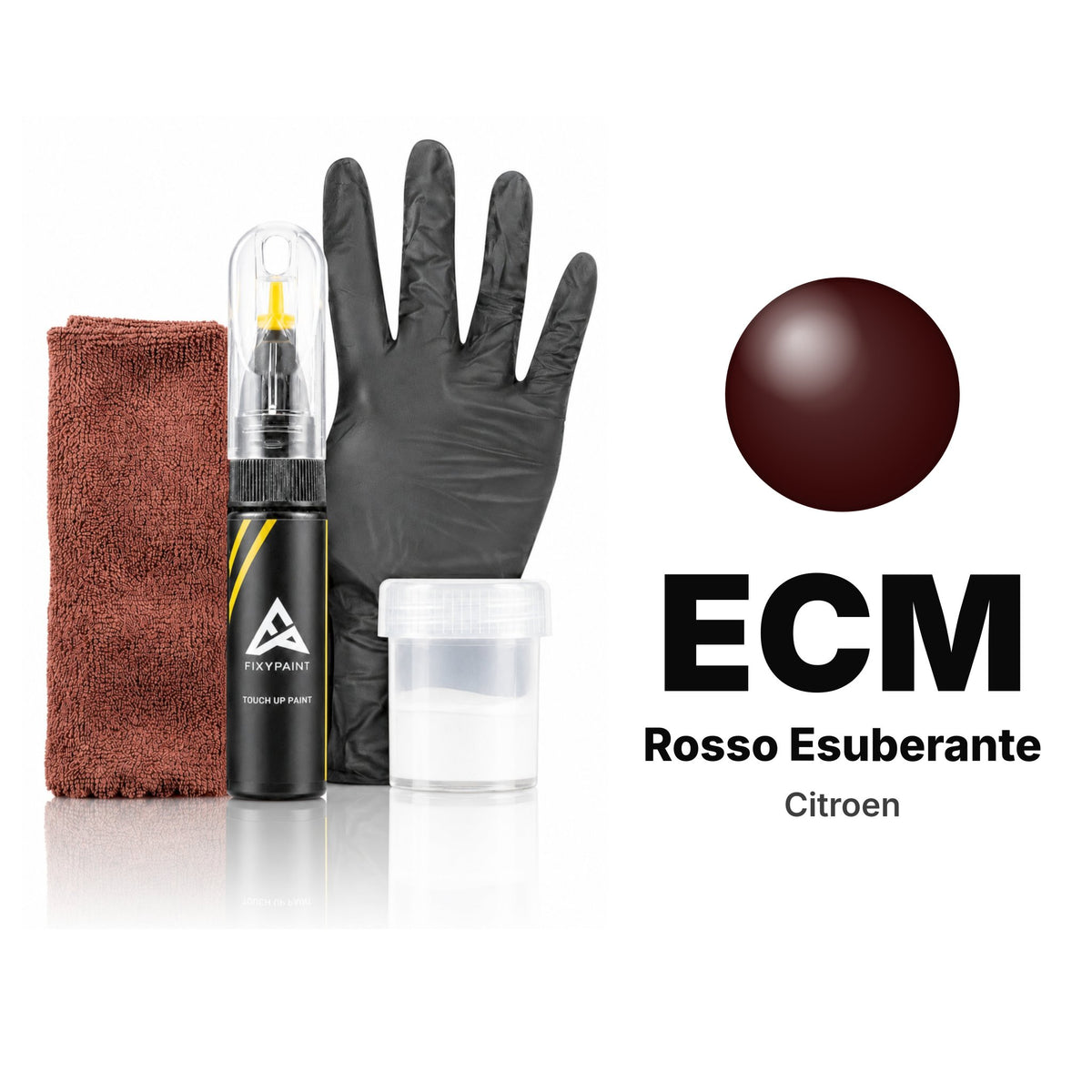 Touch-up paint for Citroen ECM Rosso Esuberante, Complete kit
