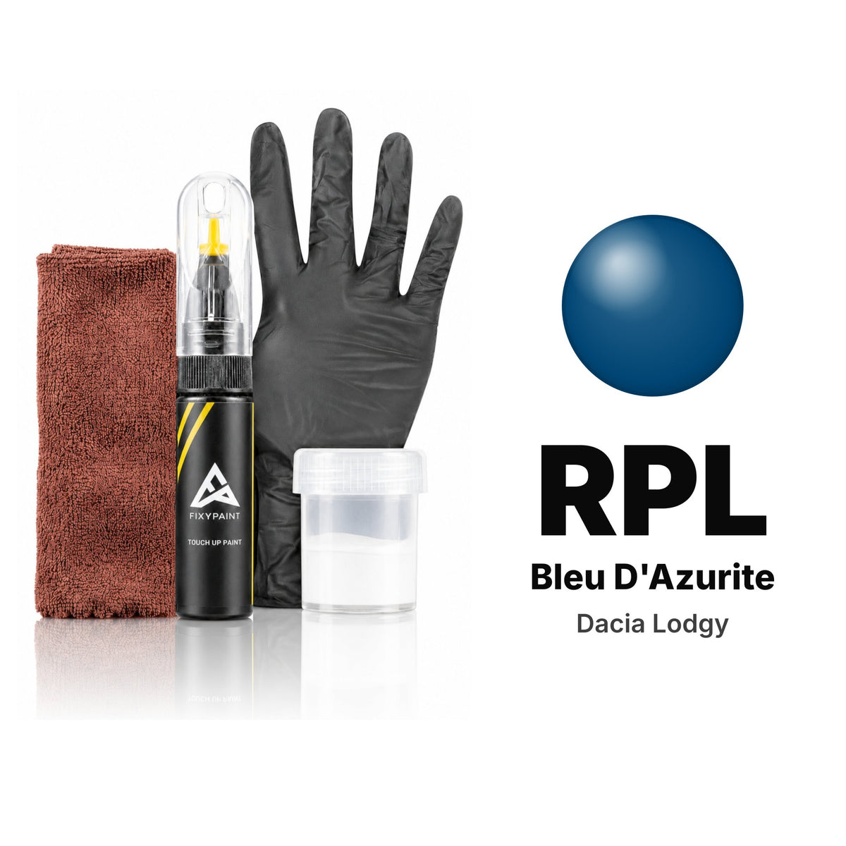 Touch-up paint for Dacia Lodgy RPL Bleu d'Azurite, Complete kit