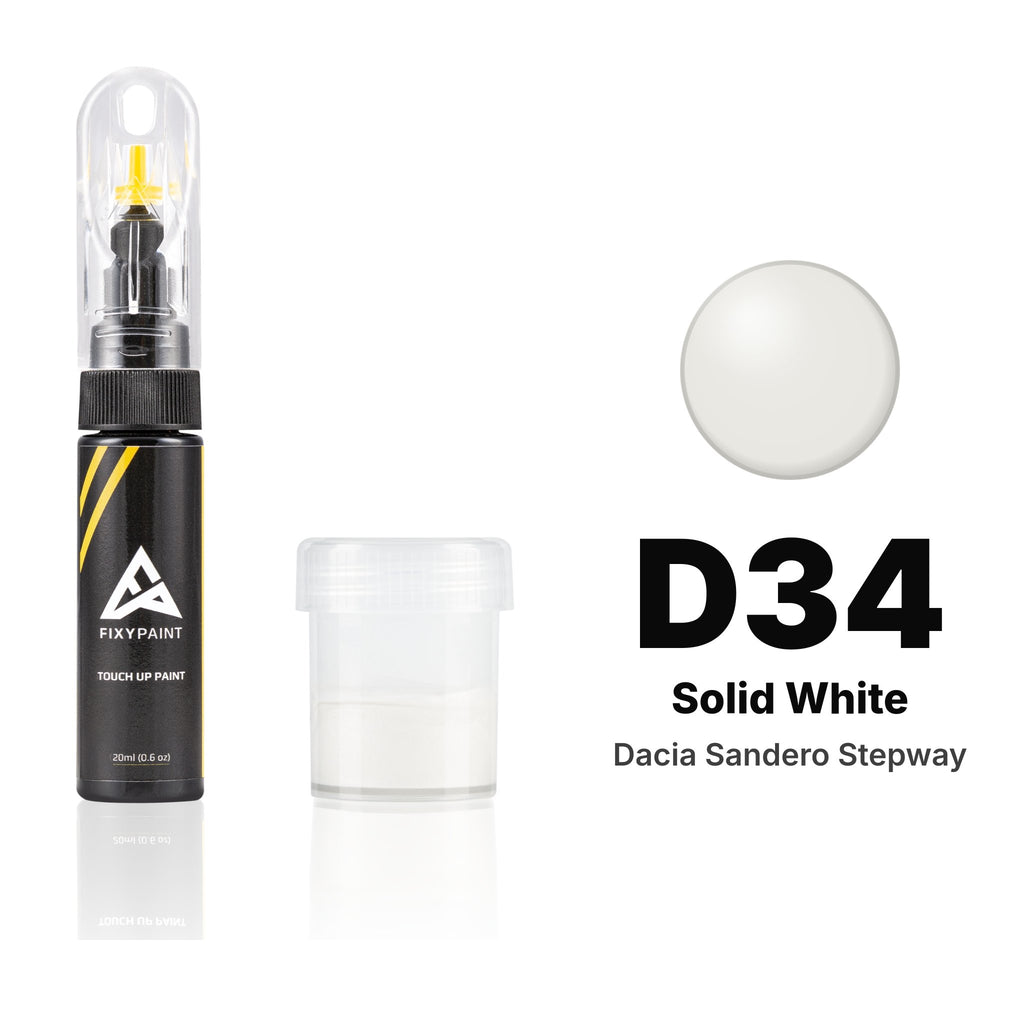 Touch-up paint for Dacia Sandero Stepway D34 Solid White, Standard kit