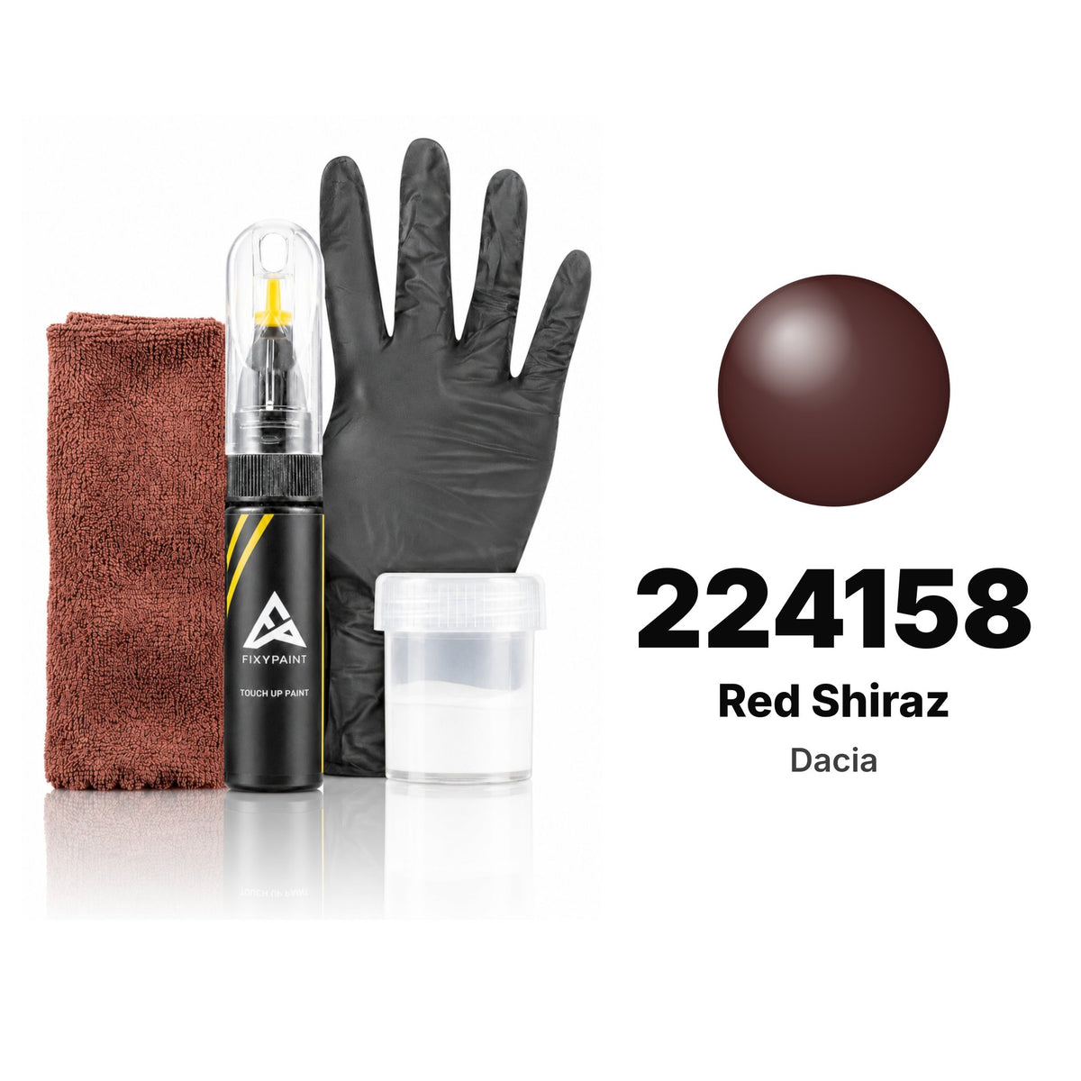 Touch-up paint for Dacia 224158 Red Shiraz, Complete kit