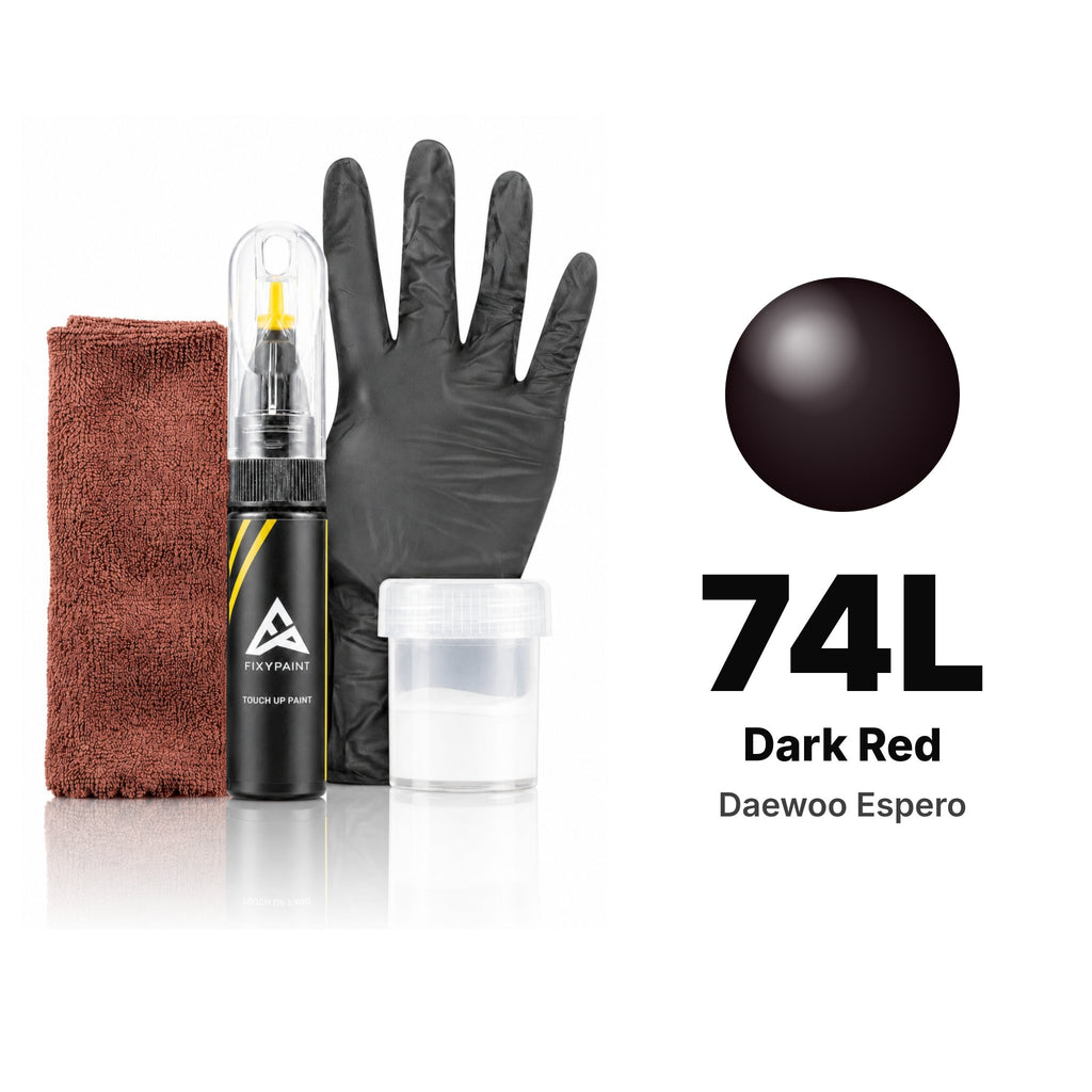 Touch-up paint for Daewoo Espero 74L Dark Red, Complete kit