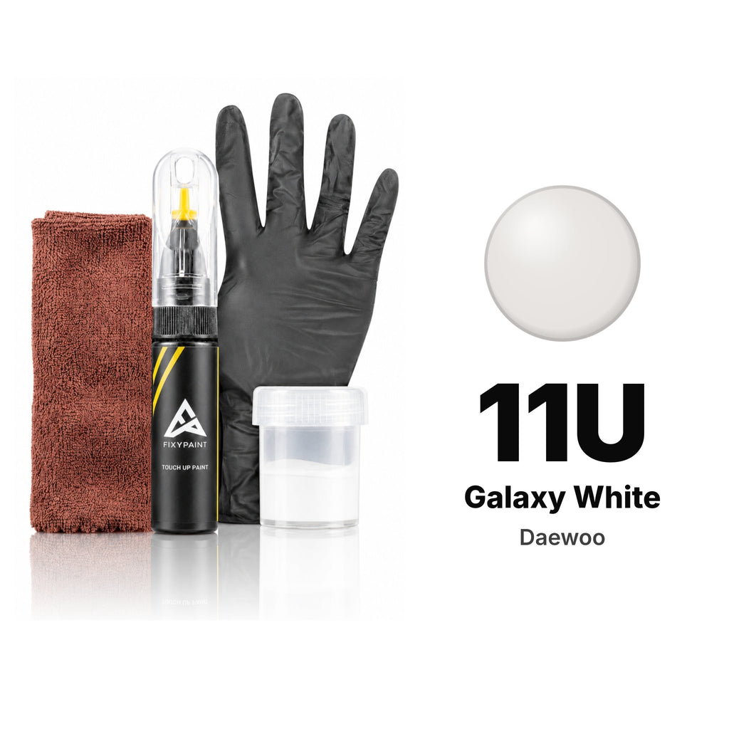 Touch-up paint for Daewoo 11U Galaxy White, Complete kit