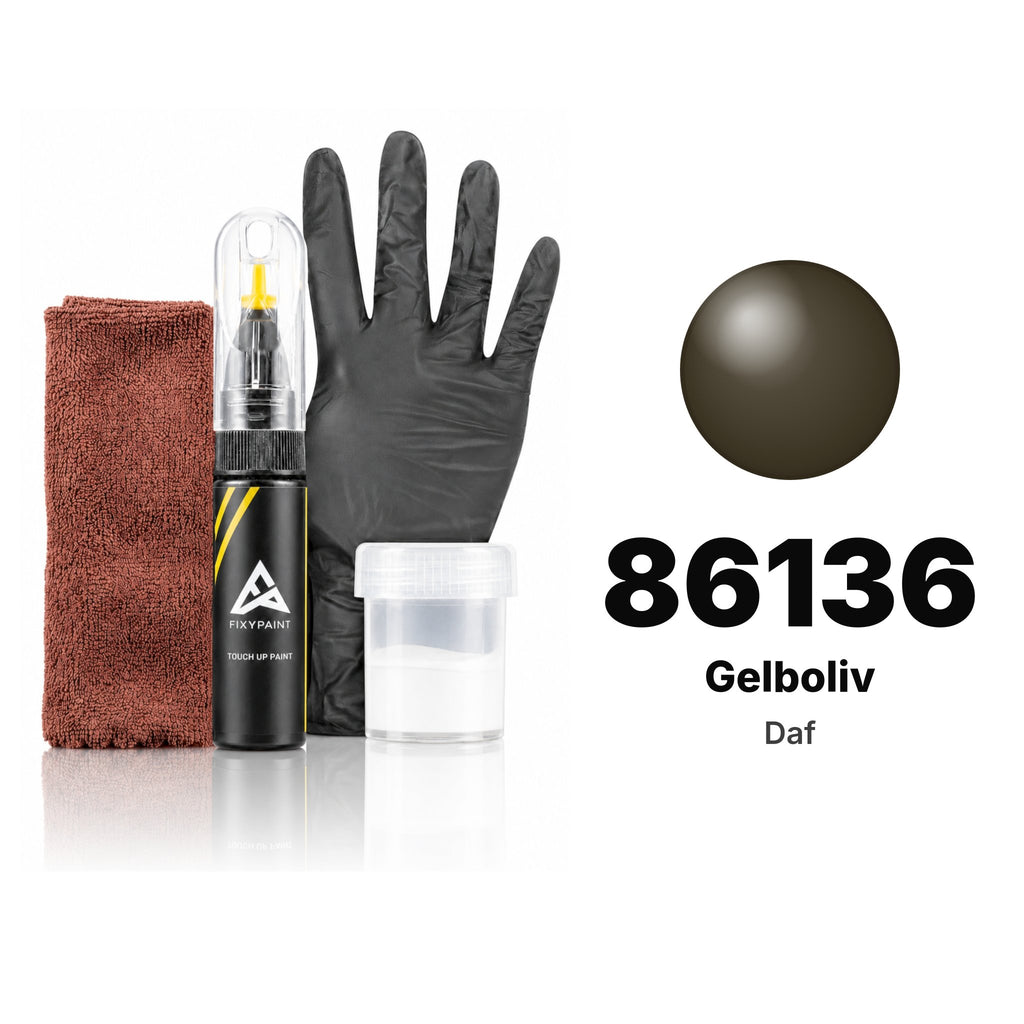 Touch-up paint for Daf 86136 Gelboliv, Complete kit