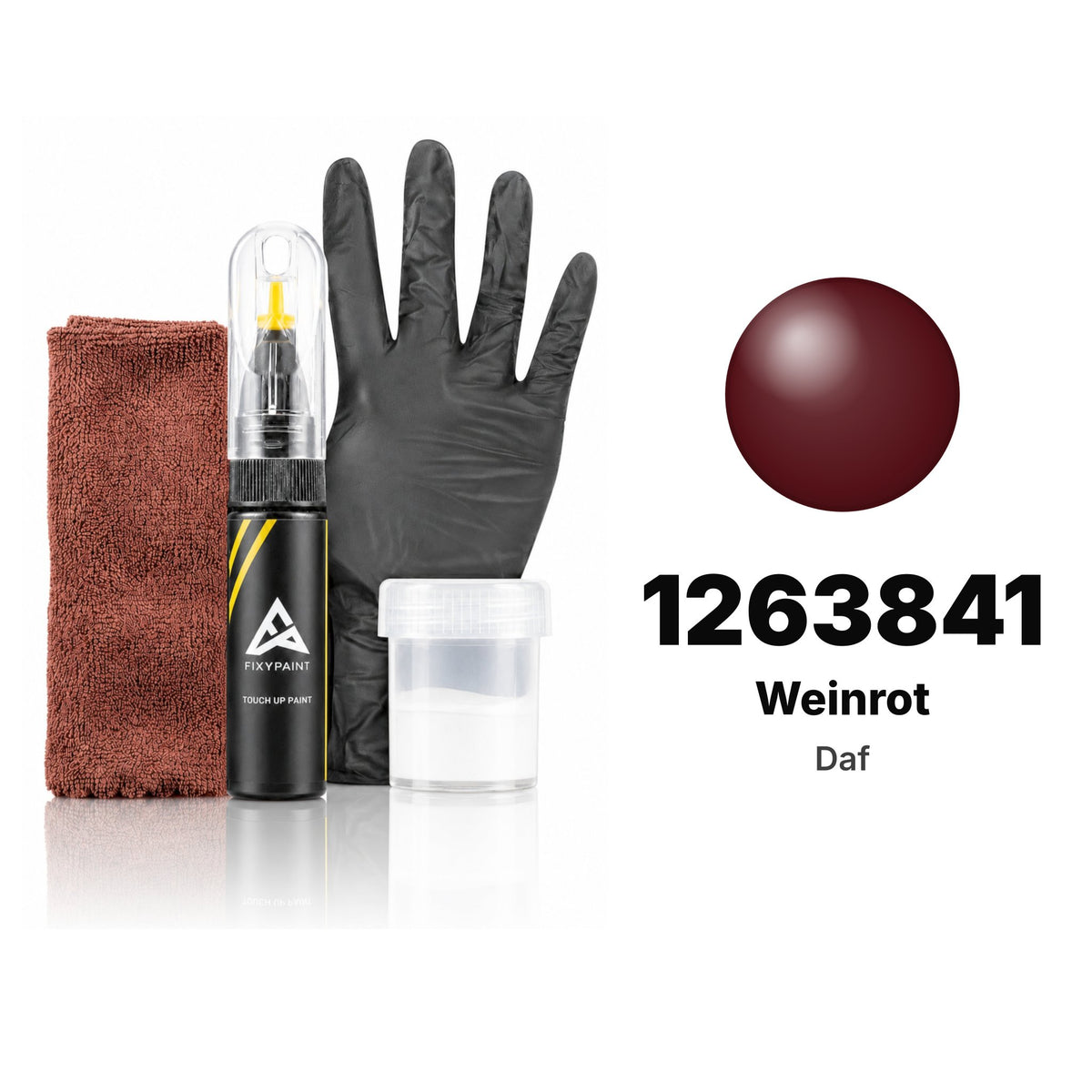 Touch-up paint for Daf 1263841 Weinrot, Complete kit