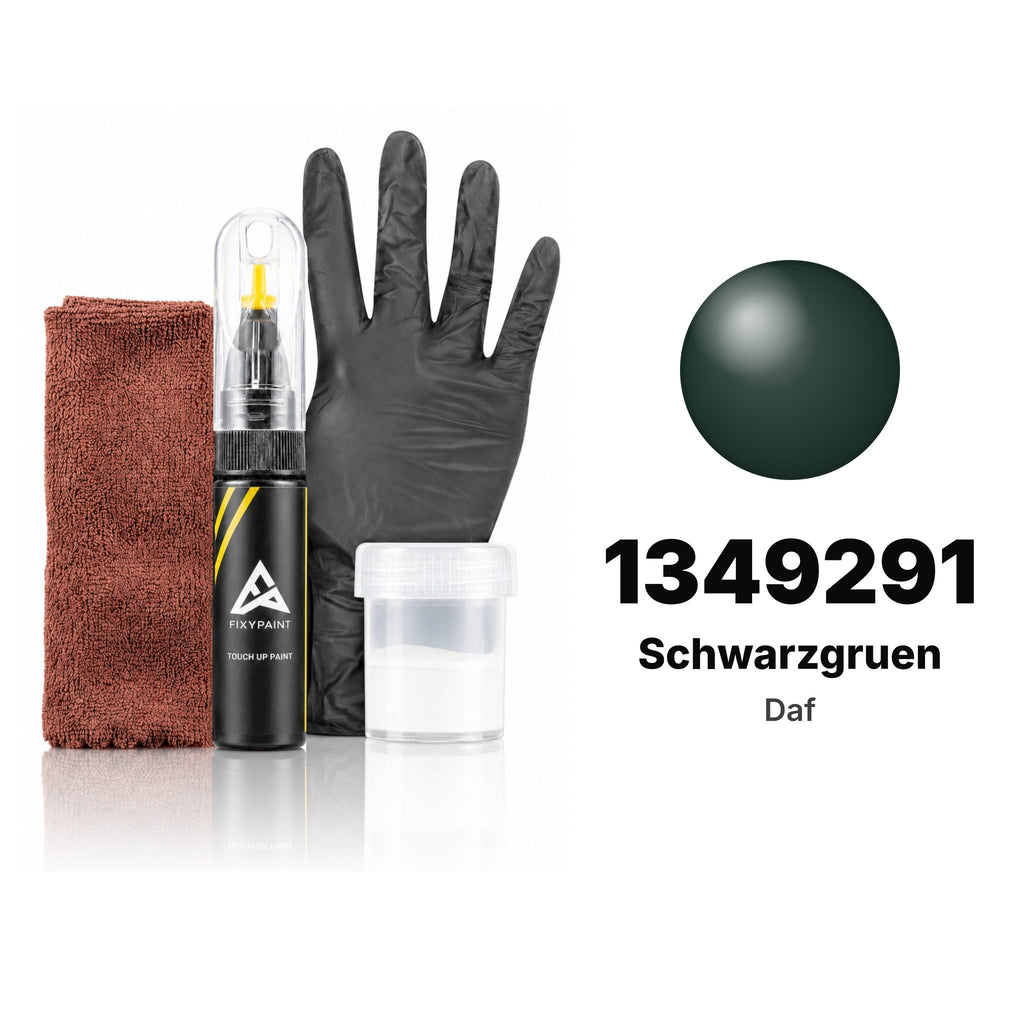 Touch-up paint for Daf 1349291 Schwarzgruen, Complete kit