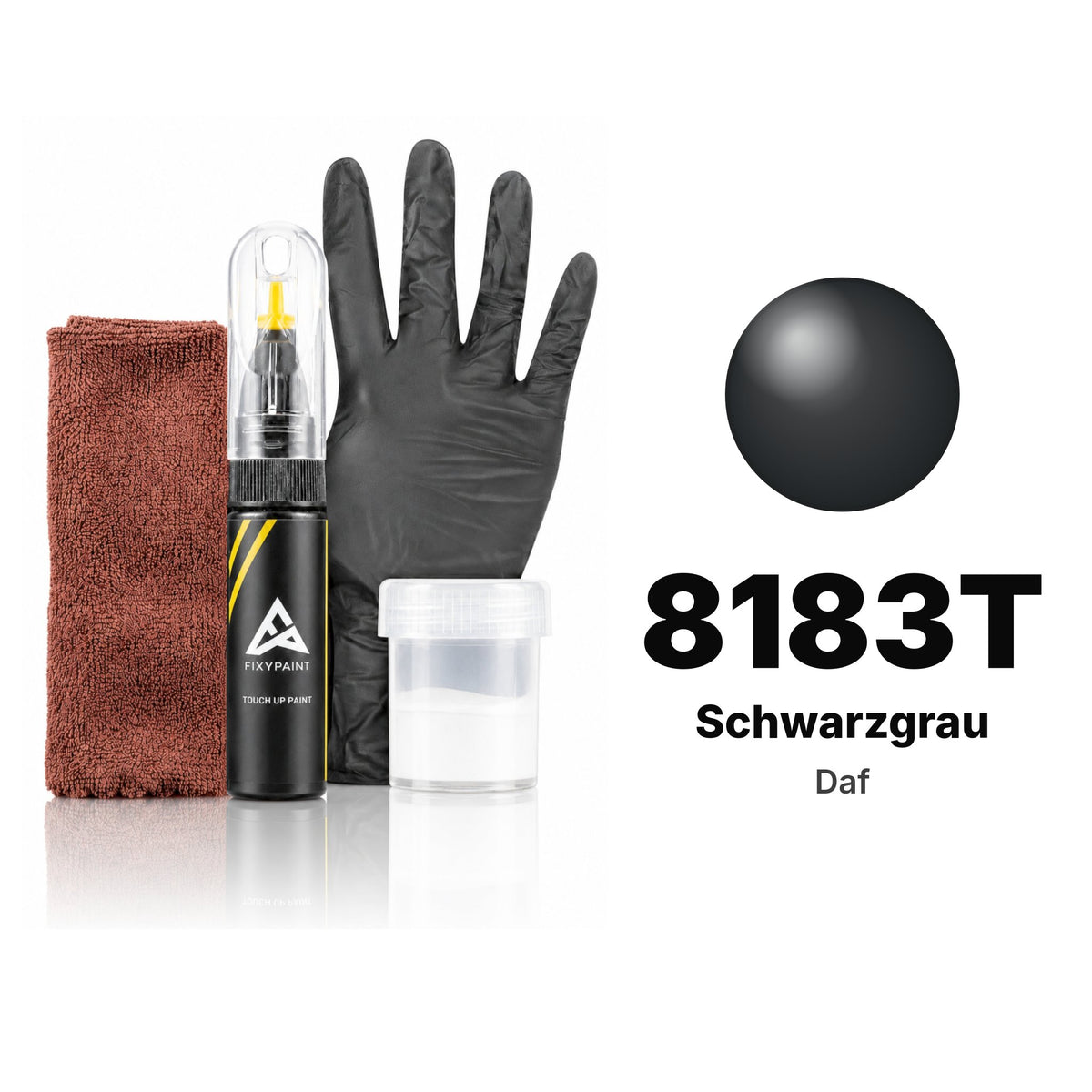 Touch-up paint for Daf 8183T Schwarzgrau, Complete kit