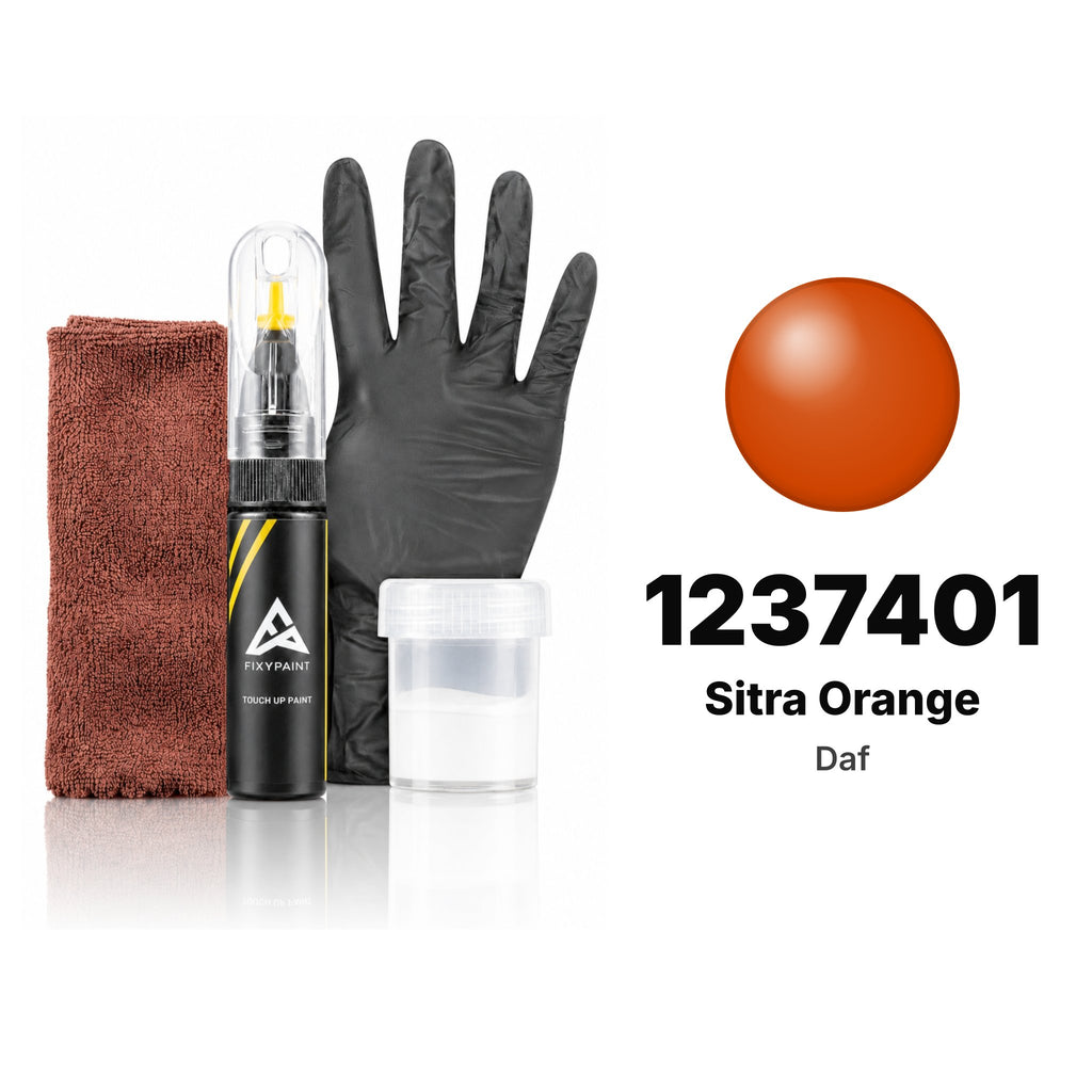 Touch-up paint for Daf 1237401 Sitra Orange, Complete kit
