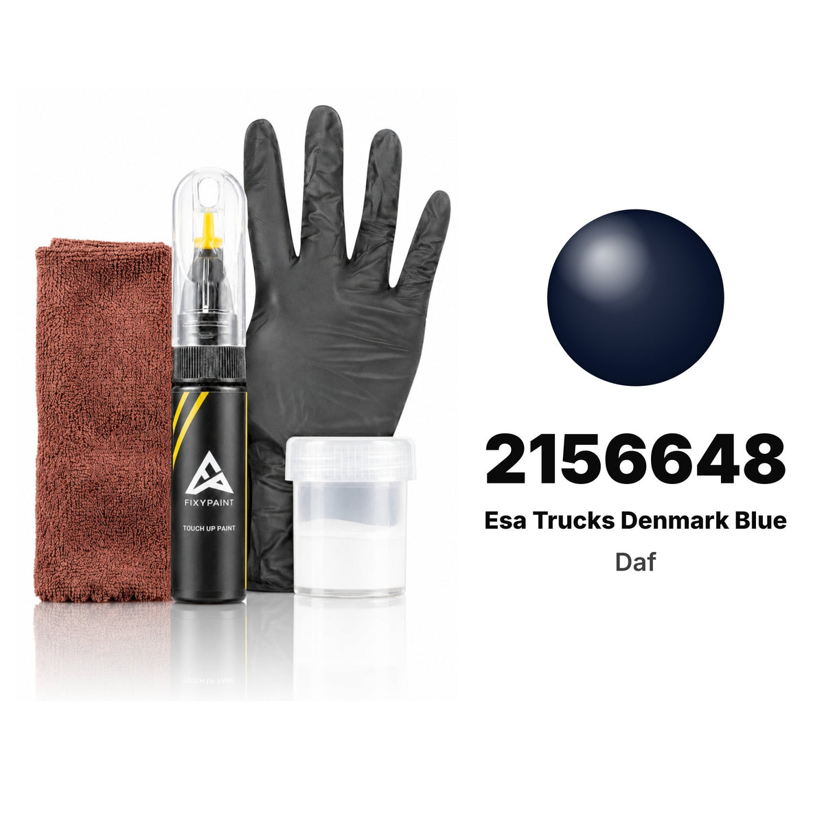 Touch-up paint for Daf 2156648 Esa Trucks Denmark Blue, Complete kit