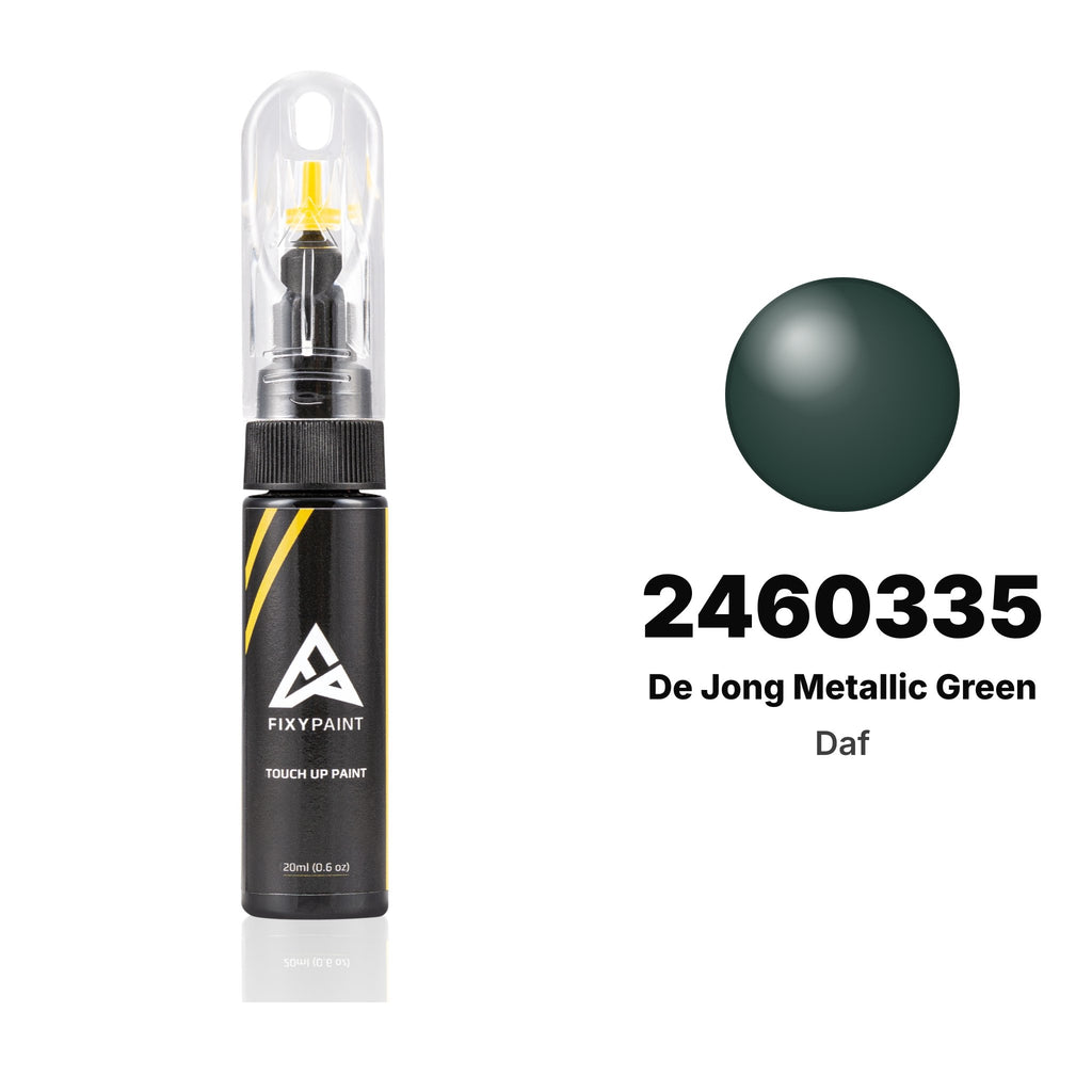 Touch-up paint for Daf 2460335 De Jong Metallic Green, Basic kit