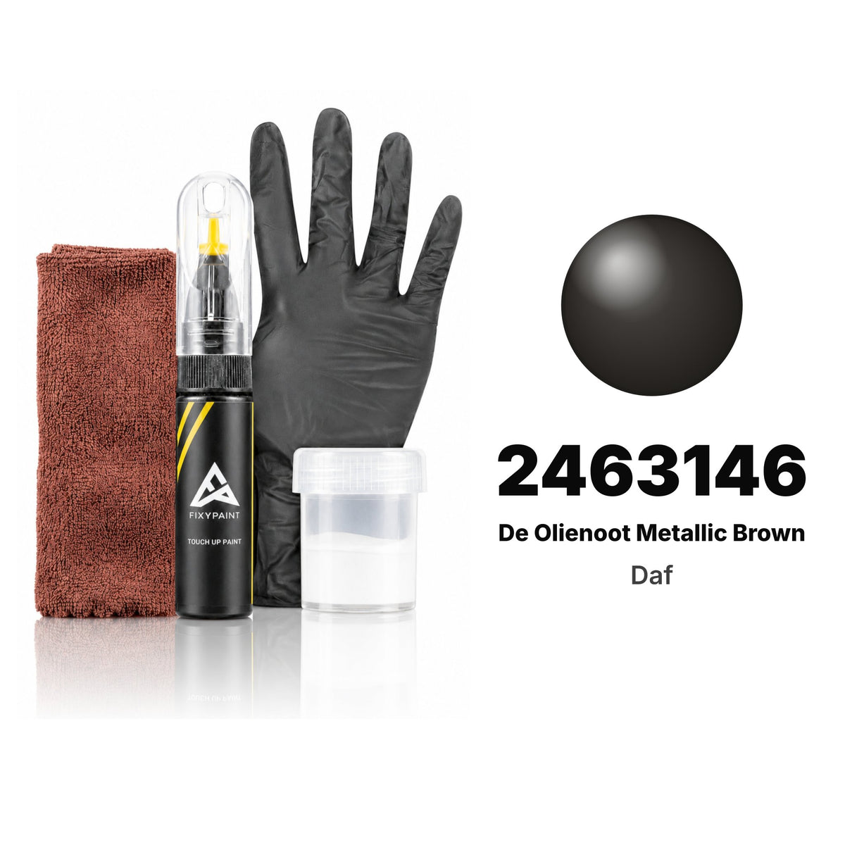 Touch-up paint for Daf 2463146 De Olienoot Metallic Brown, Complete kit