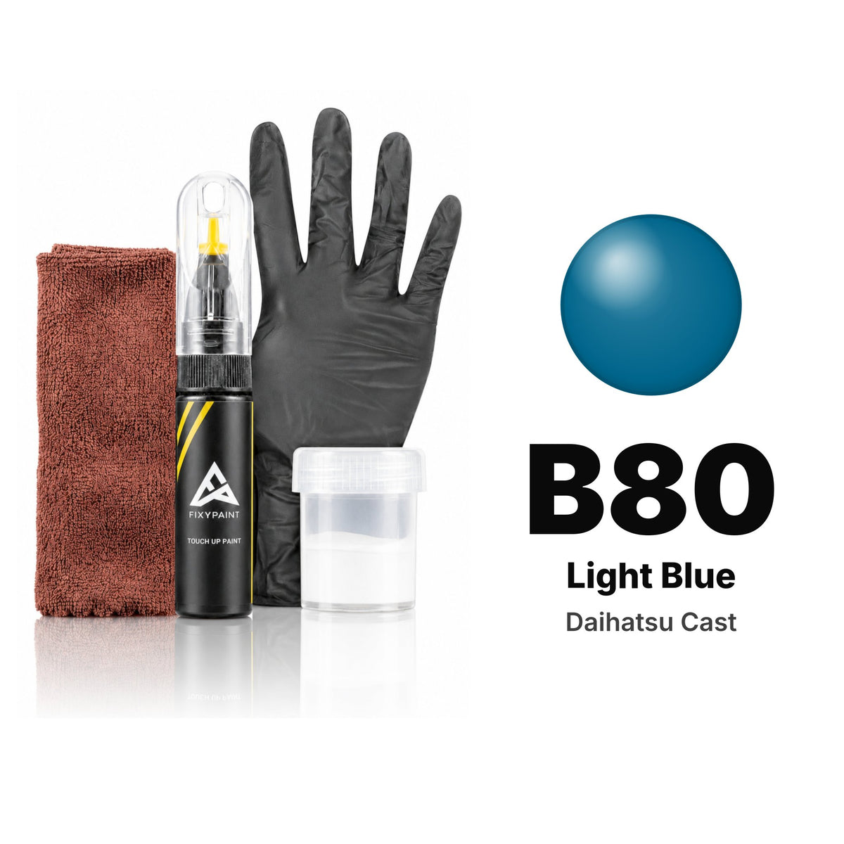 Lackstift für Daihatsu Cast – B80 Light Blue (2015–2019), Set Komplett