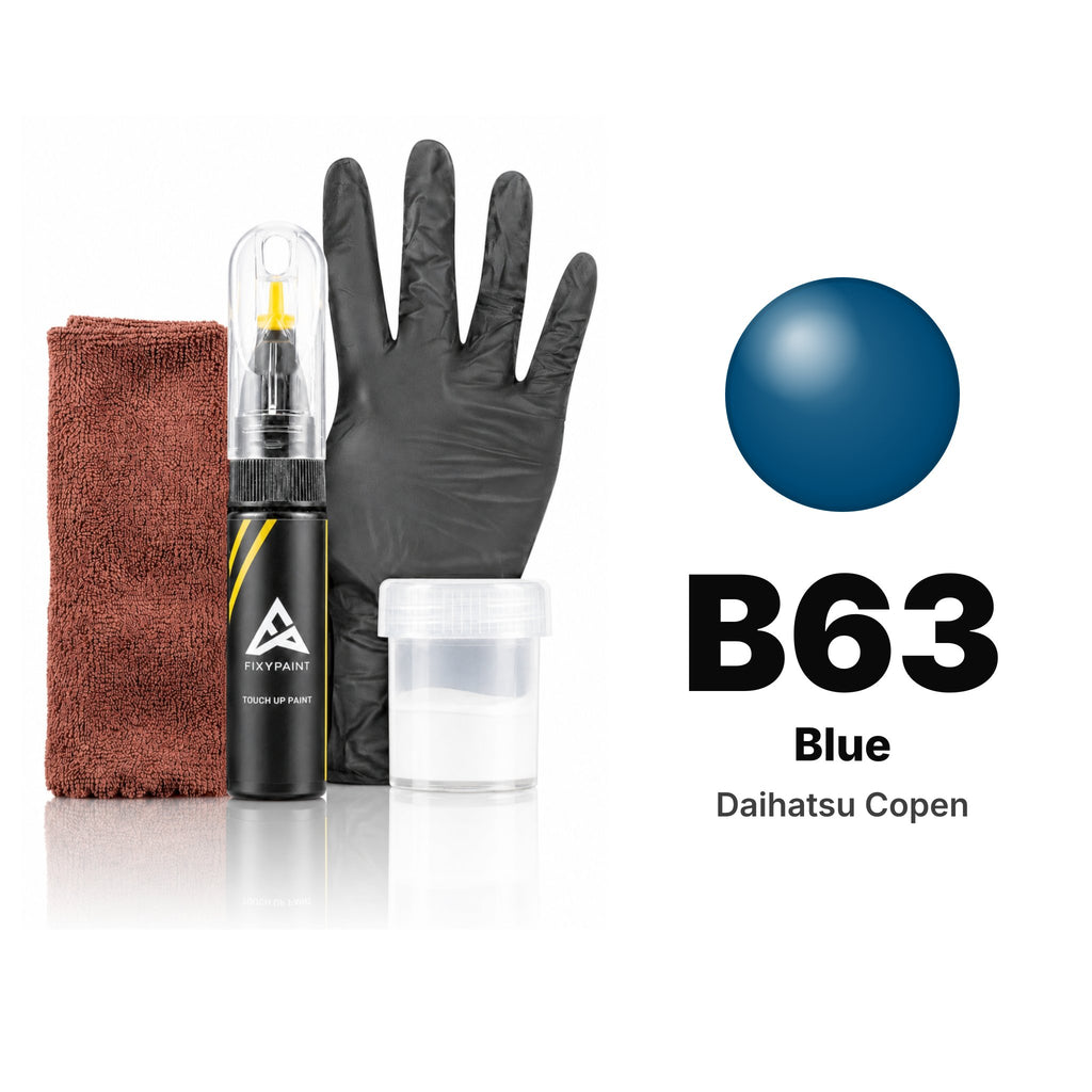 Touch-up paint for Daihatsu Copen B63 Blue, Complete kit