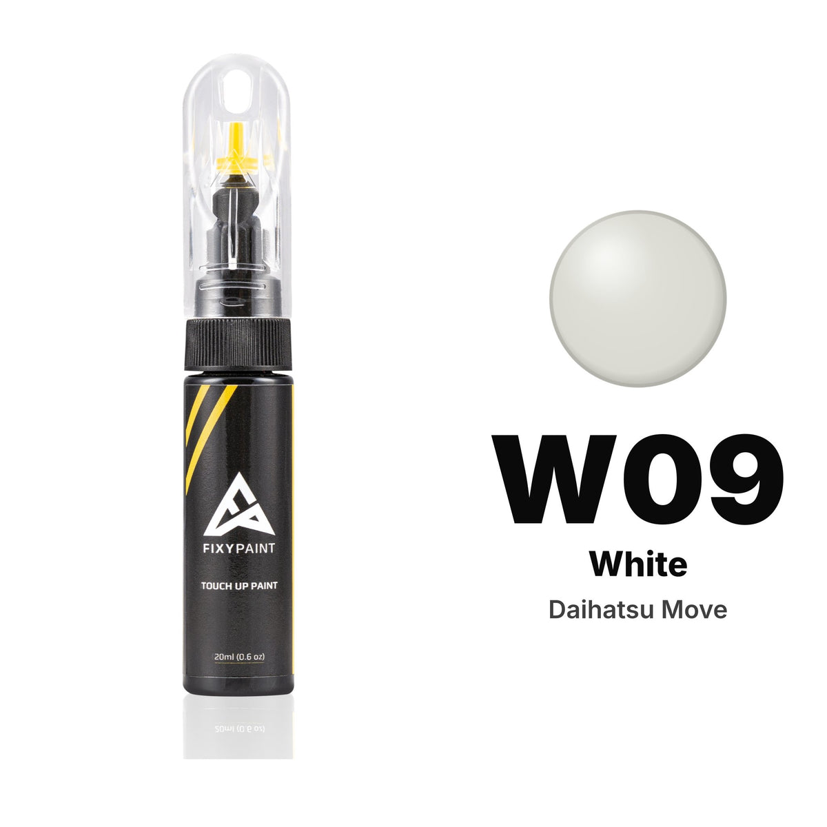 Touch-up paint for Daihatsu Move W09 White, Basic kit