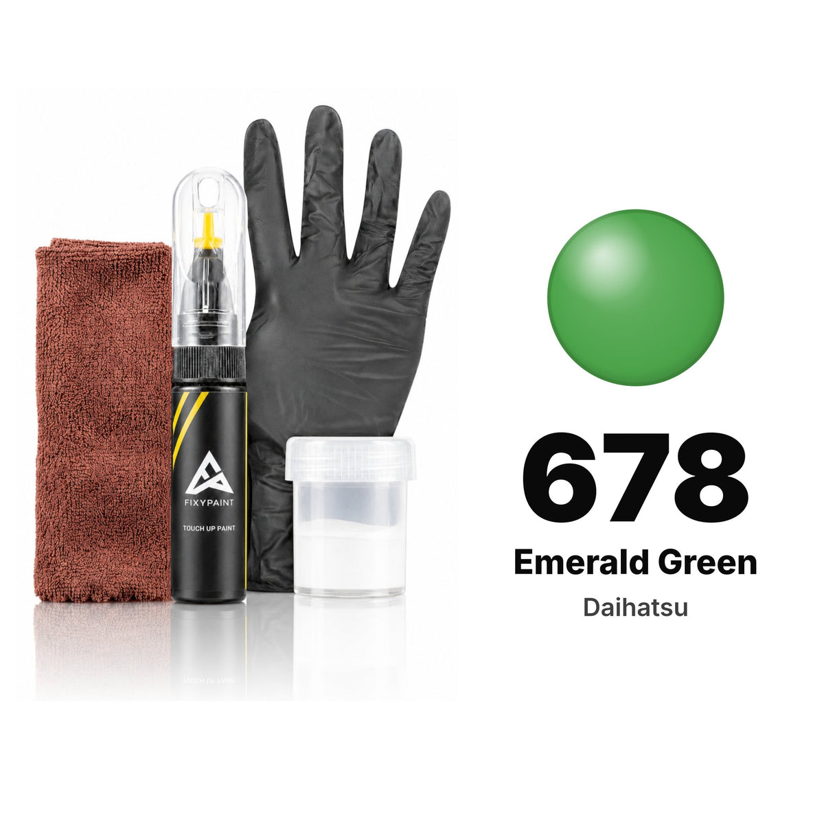 Touch-up paint for Daihatsu 678 Emerald Green, Complete kit