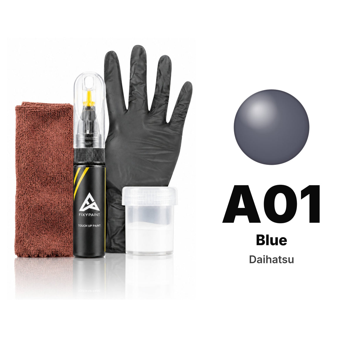 Touch-up paint for Daihatsu A01 Blue, Complete kit