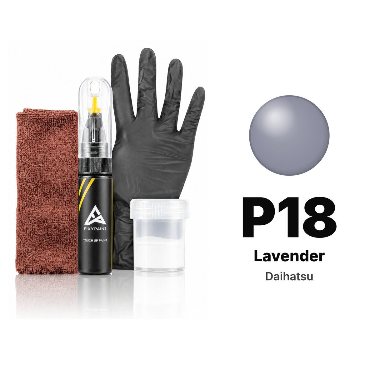 Touch-up paint for Daihatsu P18 Lavender, Complete kit