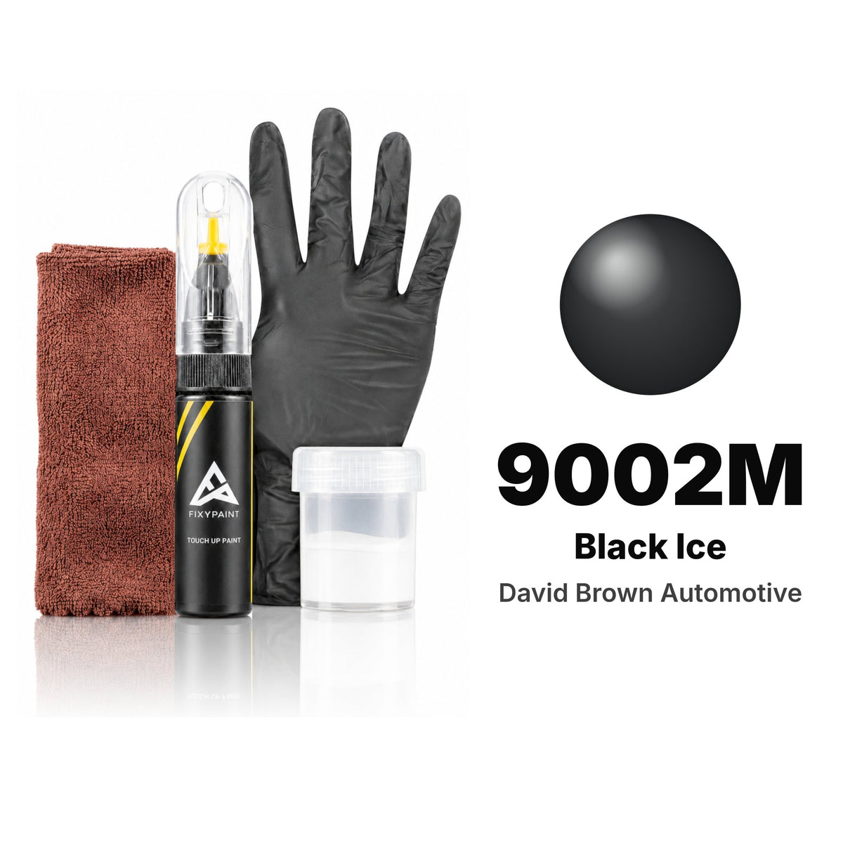 Touch-up paint for David Brown Automotive 9002M Black Ice, Complete kit