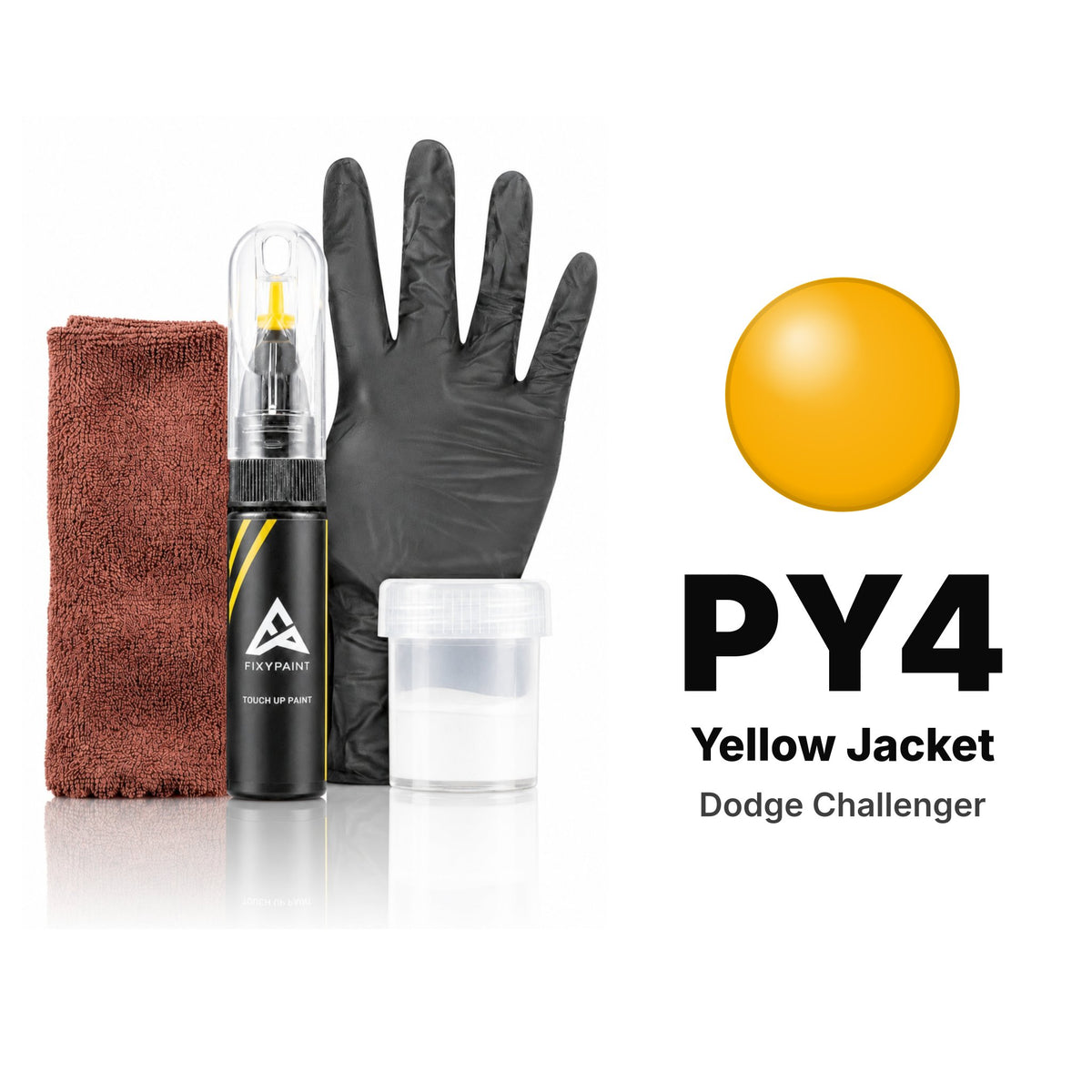 Touch-up paint for Dodge Challenger PY4 Yellow Jacket, Complete kit