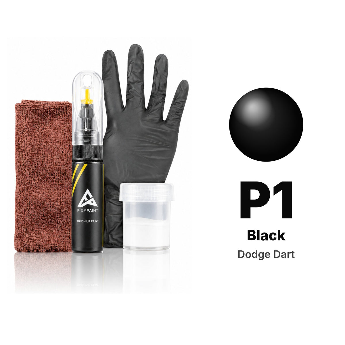 Peinture de retouche pour Dodge Dart – P1 Black (2013–2017), kit Complet
