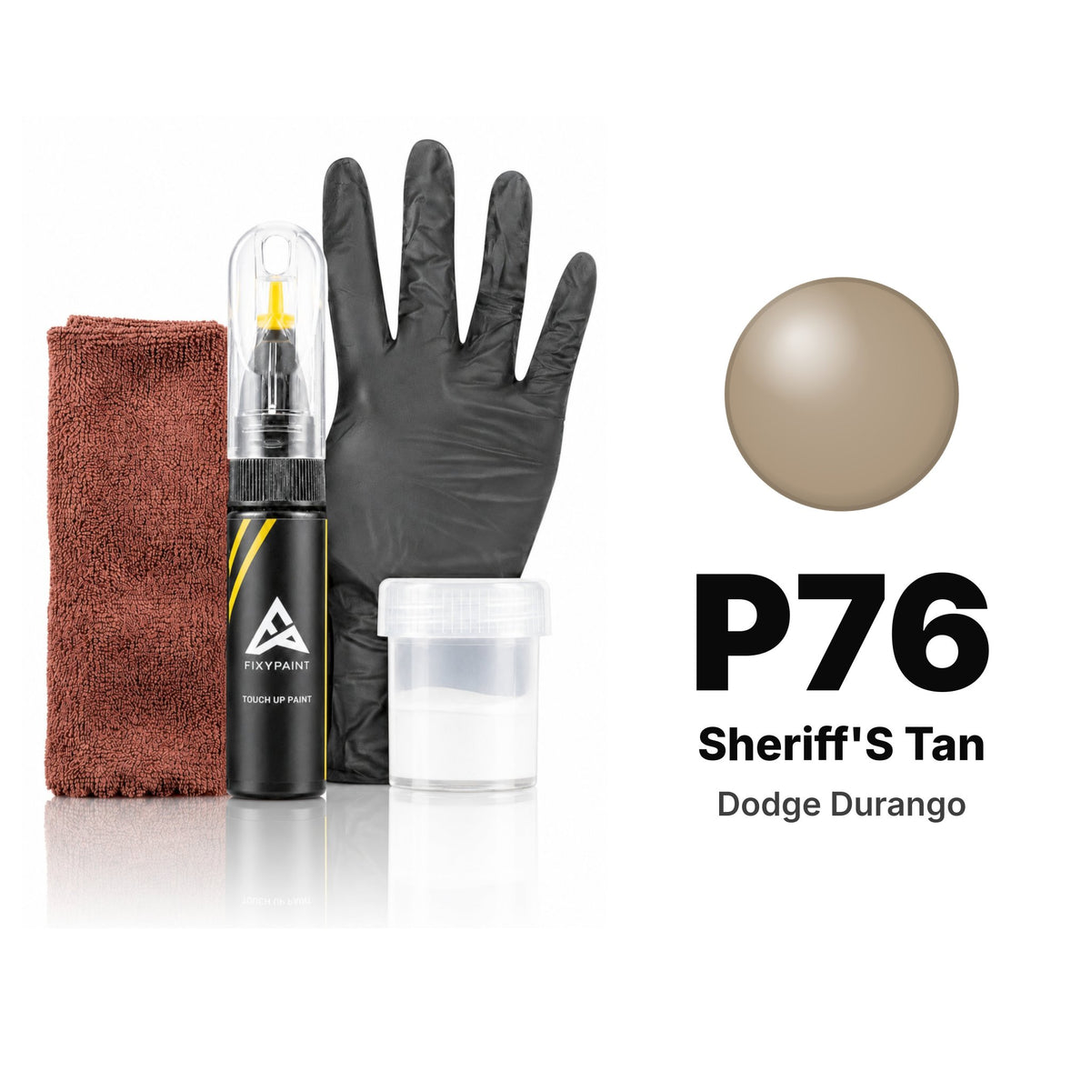 Touch-up paint for Dodge Durango P76 Sheriff's Tan, Complete kit