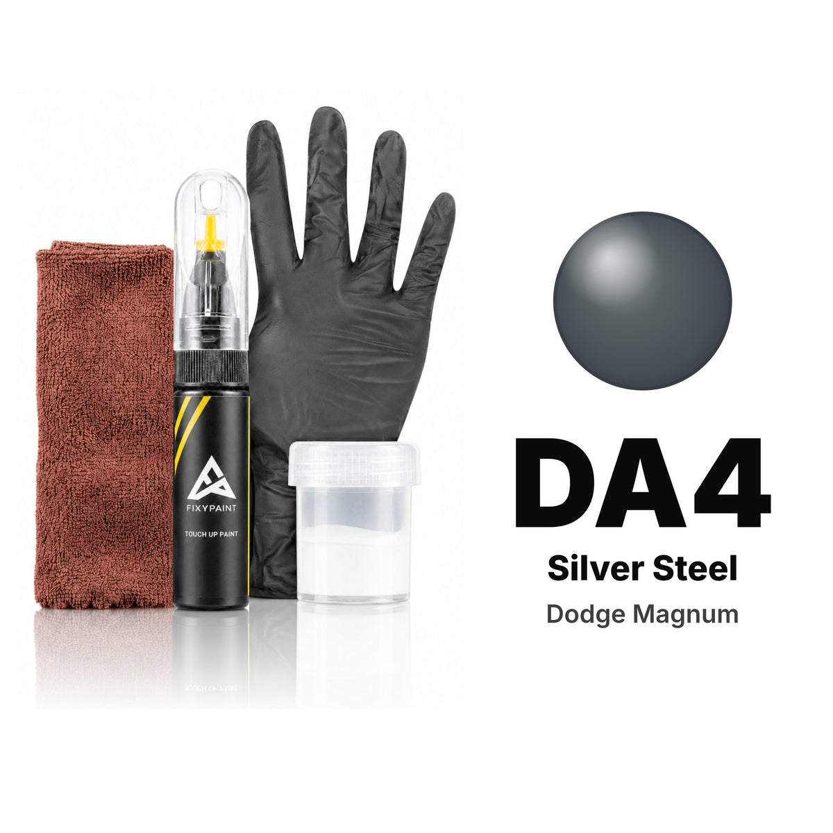 Lackstift für Dodge Magnum – DA4 Silver Steel (2006–2007), Set Komplett