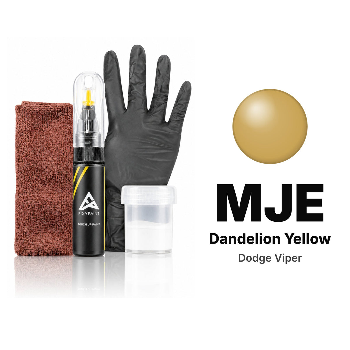 Touch-up paint for Dodge Viper MJE Dandelion Yellow, Complete kit