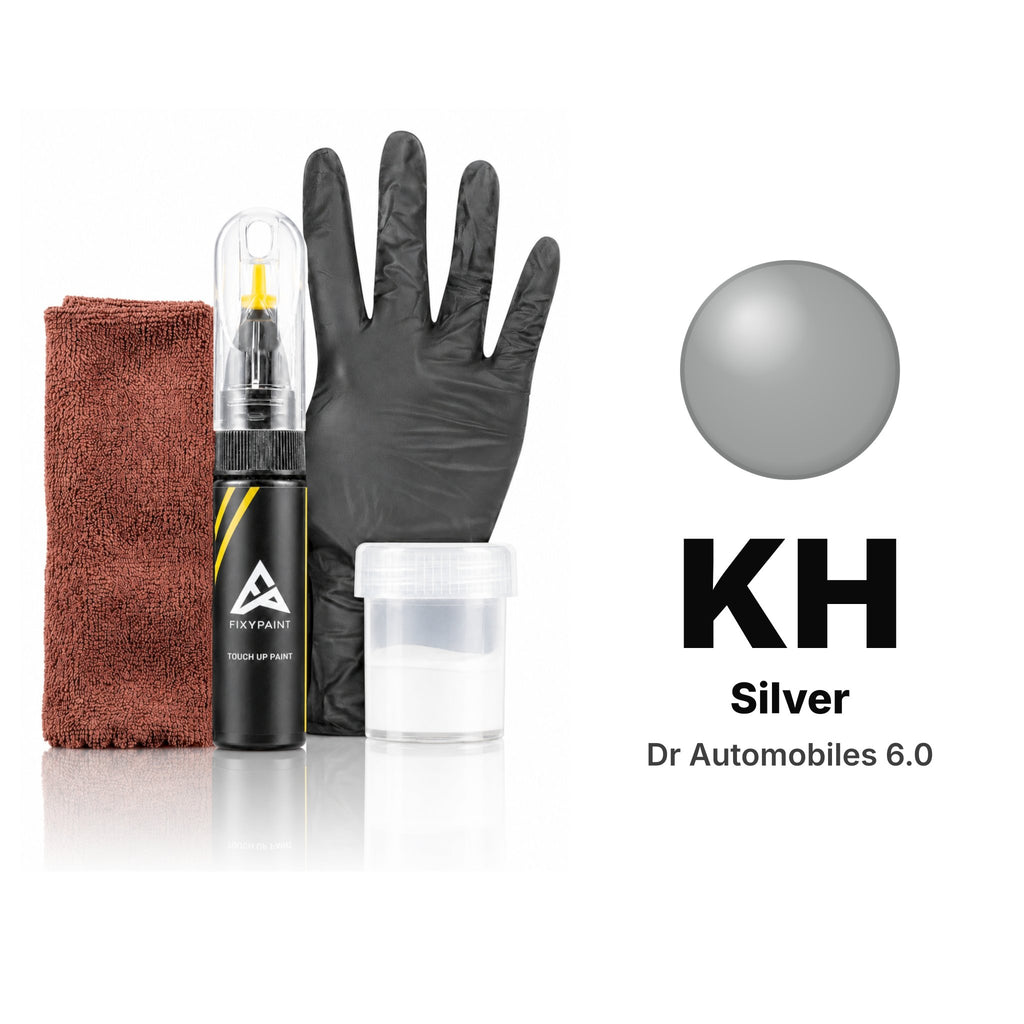 Touch-up paint for Dr Automobiles 6.0 KH Silver, Complete kit