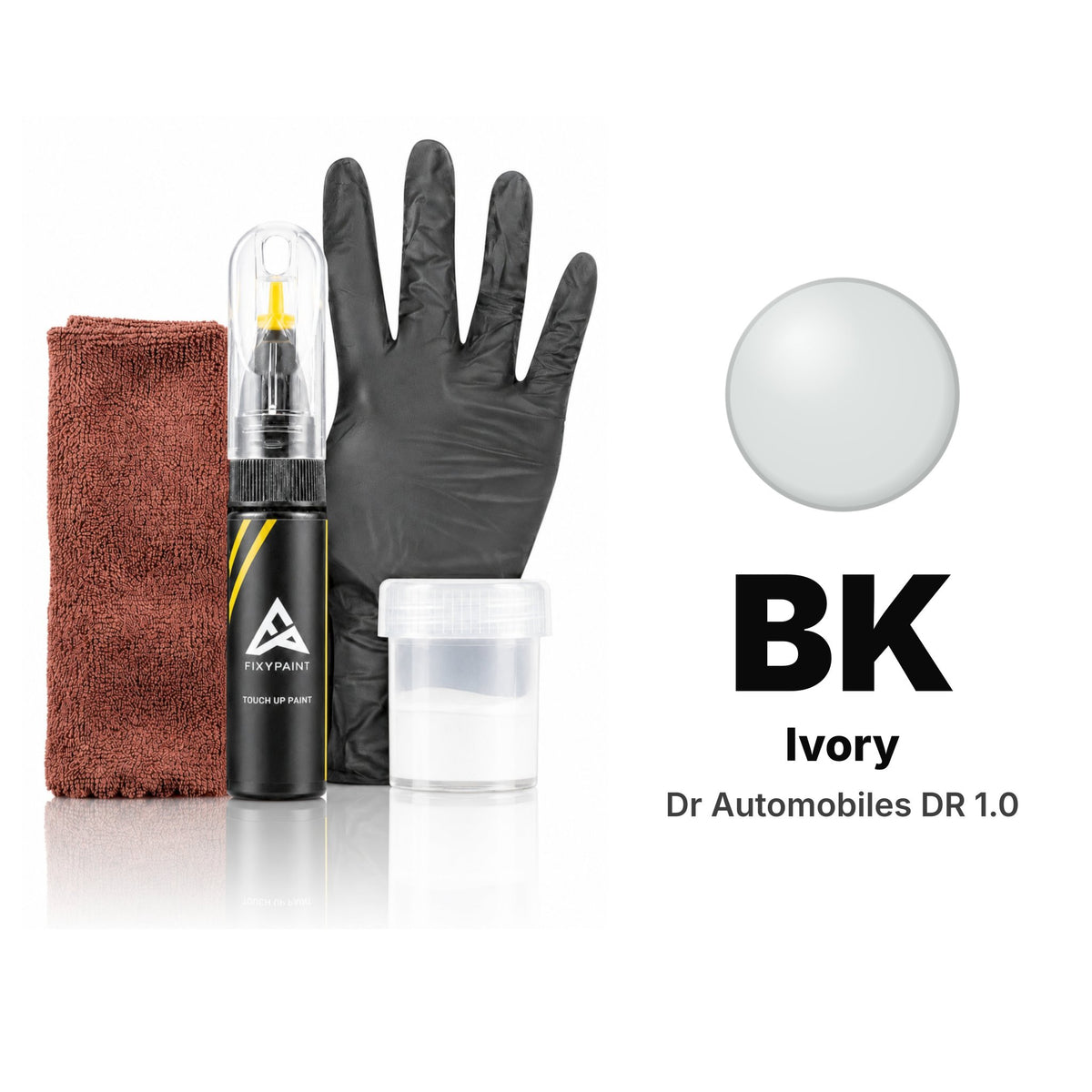 Touch-up paint for Dr Automobiles DR 1.0 BK Ivory, Complete kit