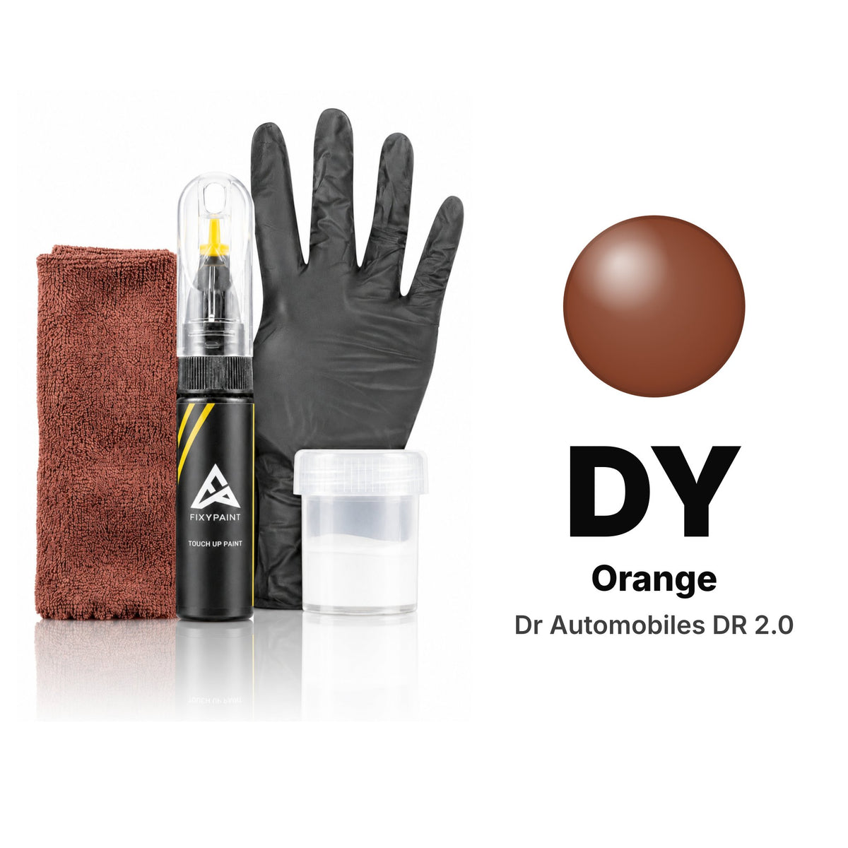 Touch-up paint for Dr Automobiles DR 2.0 DY Orange, Complete kit