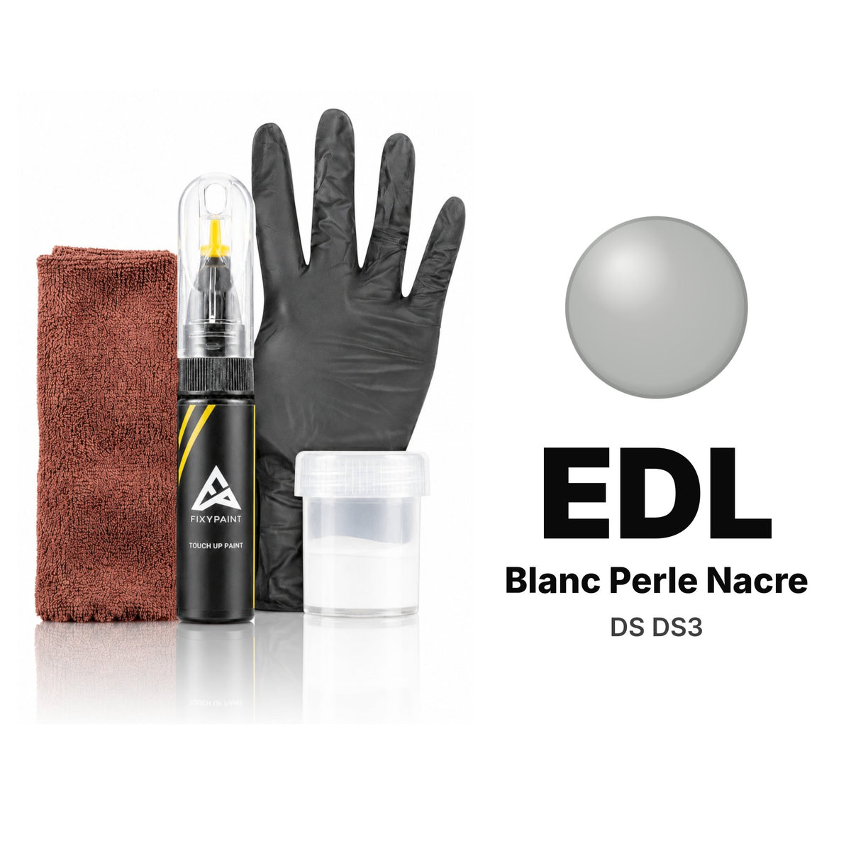 Peinture de retouche pour DS DS3 – EDL Blanc Perle Nacre (2016–2017), kit Complet