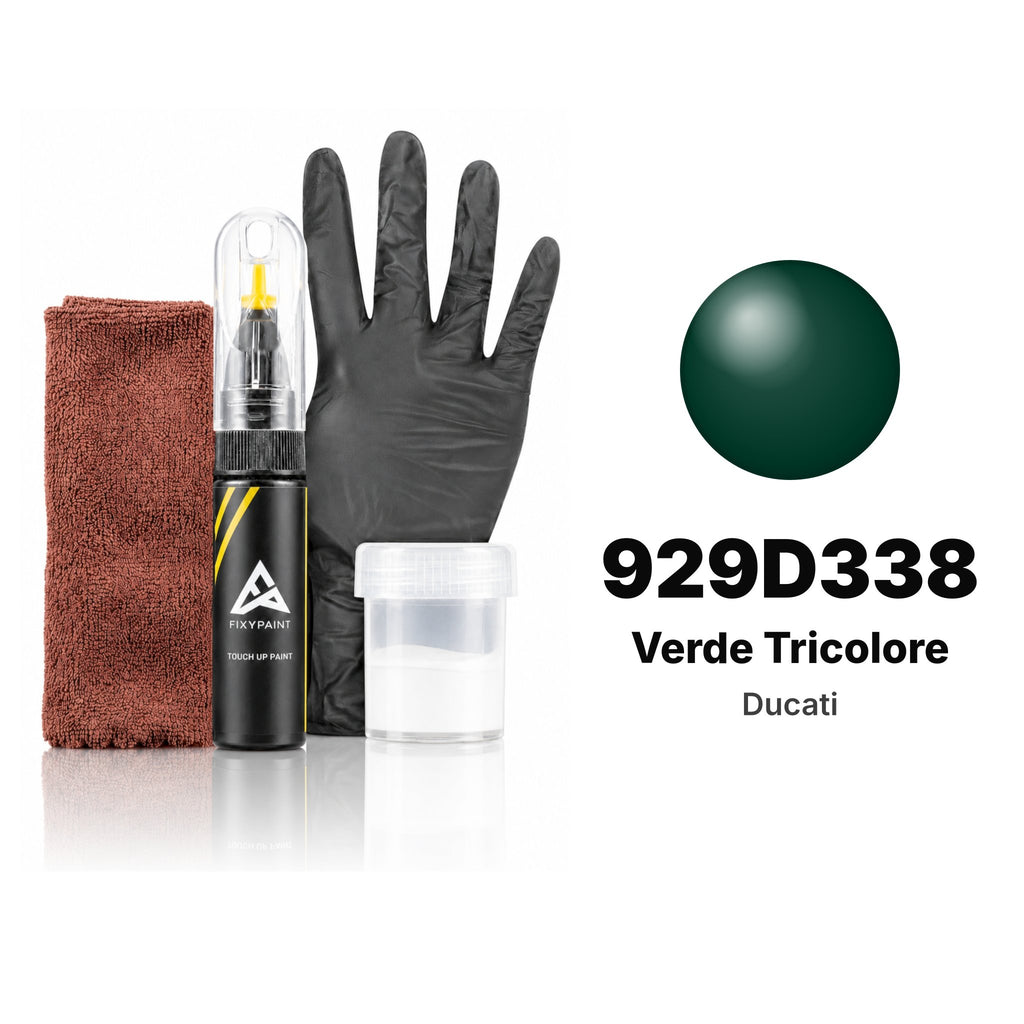Touch-up paint for Ducati 929D338 Verde Tricolore, Complete kit