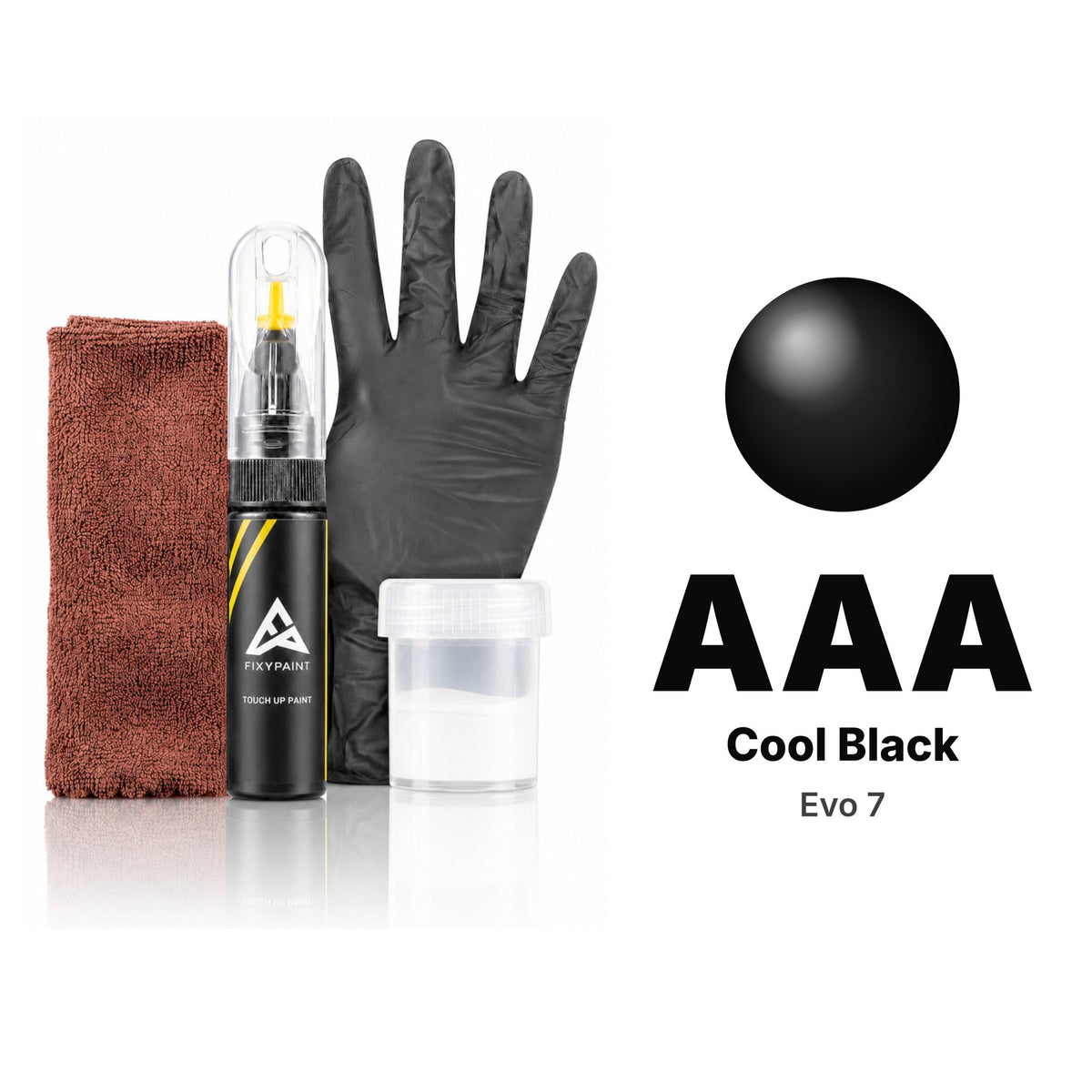 Touch-up paint for Evo 7 AAA Cool Black, Complete kit