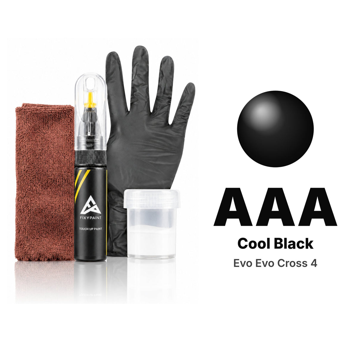 Touch-up paint for Evo Evo Cross 4 AAA Cool Black, Complete kit