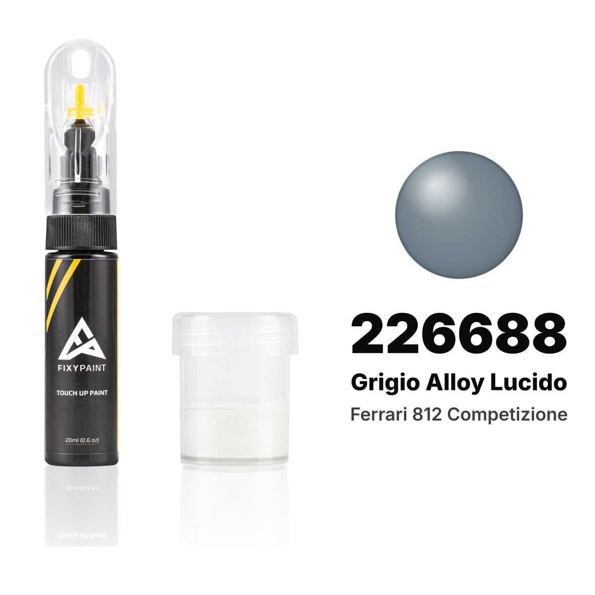 Lackstift für Ferrari 812 Competizione – 226688 Grigio Alloy Lucido (2021–2024), Set Standard