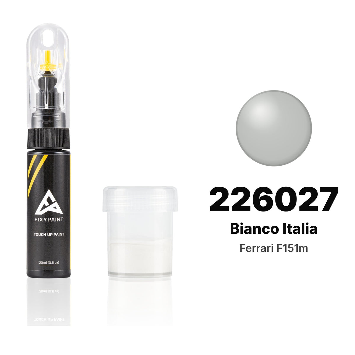 Vernice ritocco per Ferrari F151M – 226027 Bianco Italia (2019–2021), kit Standard