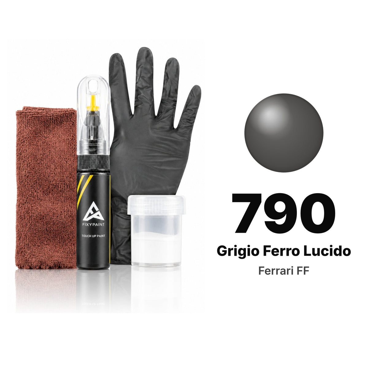 Touch-up paint for Ferrari FF 790 Grigio Ferro Lucido, Complete kit