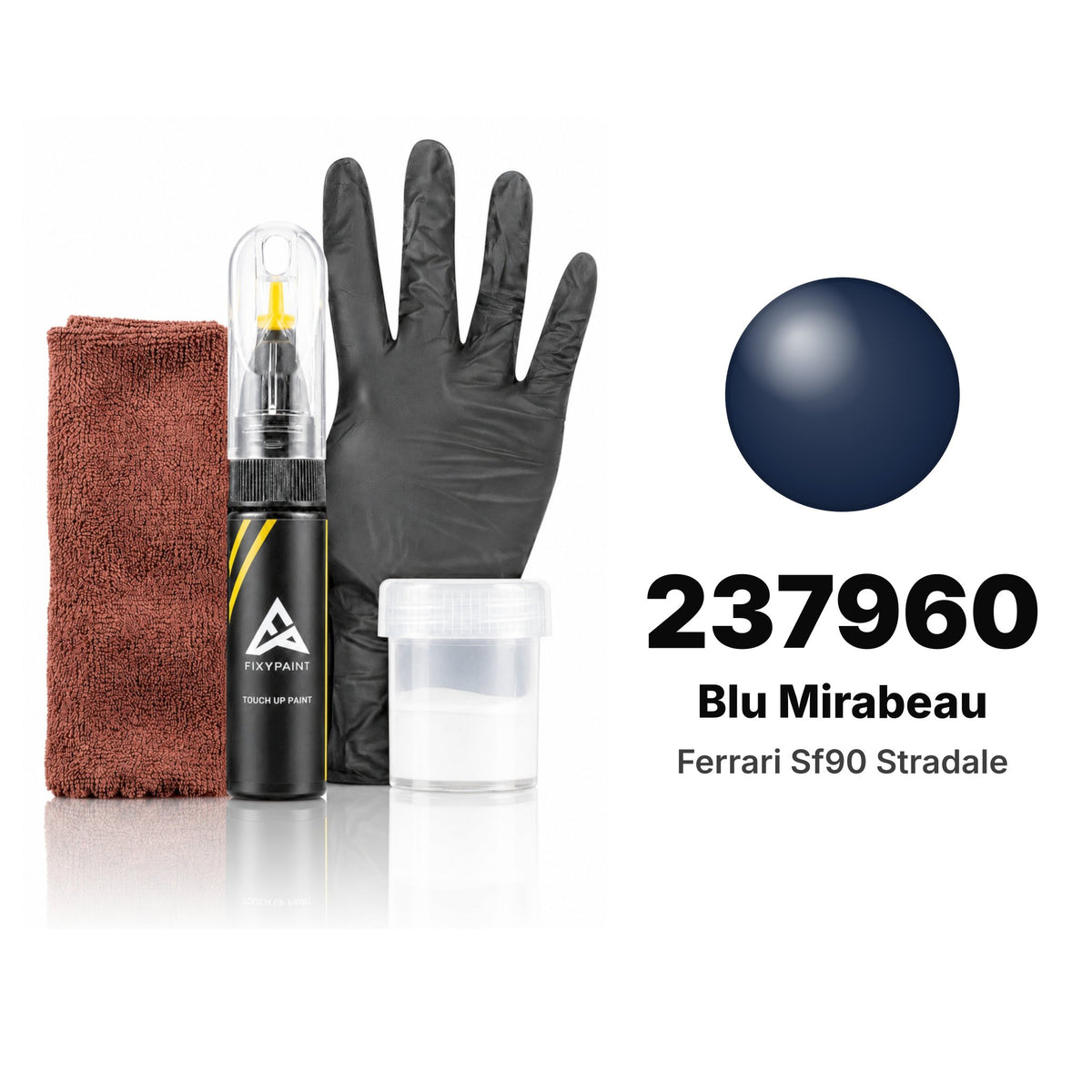 Vernice ritocco per Ferrari SF90 Stradale – 237960 Blu Mirabeau (2020–2021), kit Completo