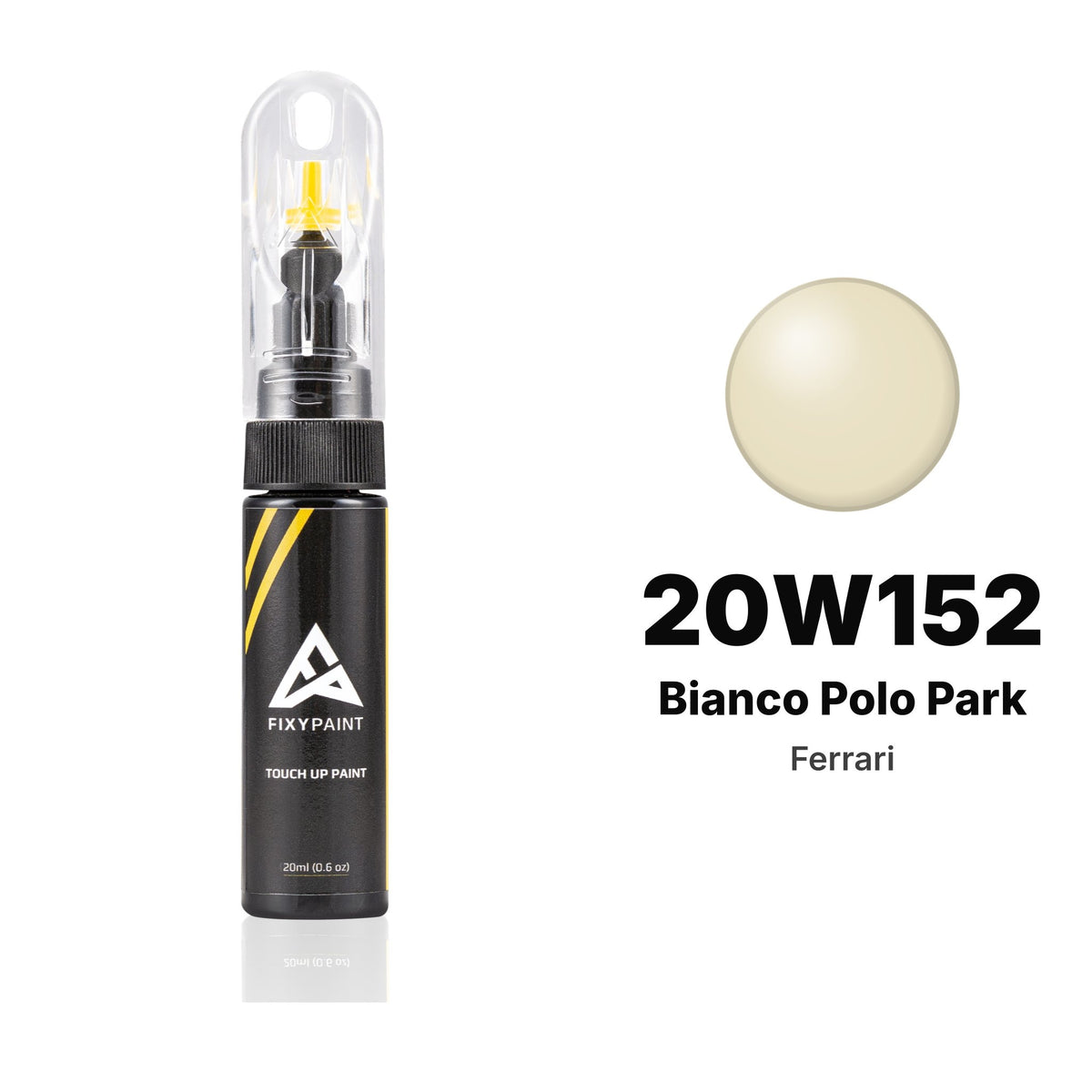 Touch-up paint for Ferrari 20W152 Bianco Polo Park, Basic kit